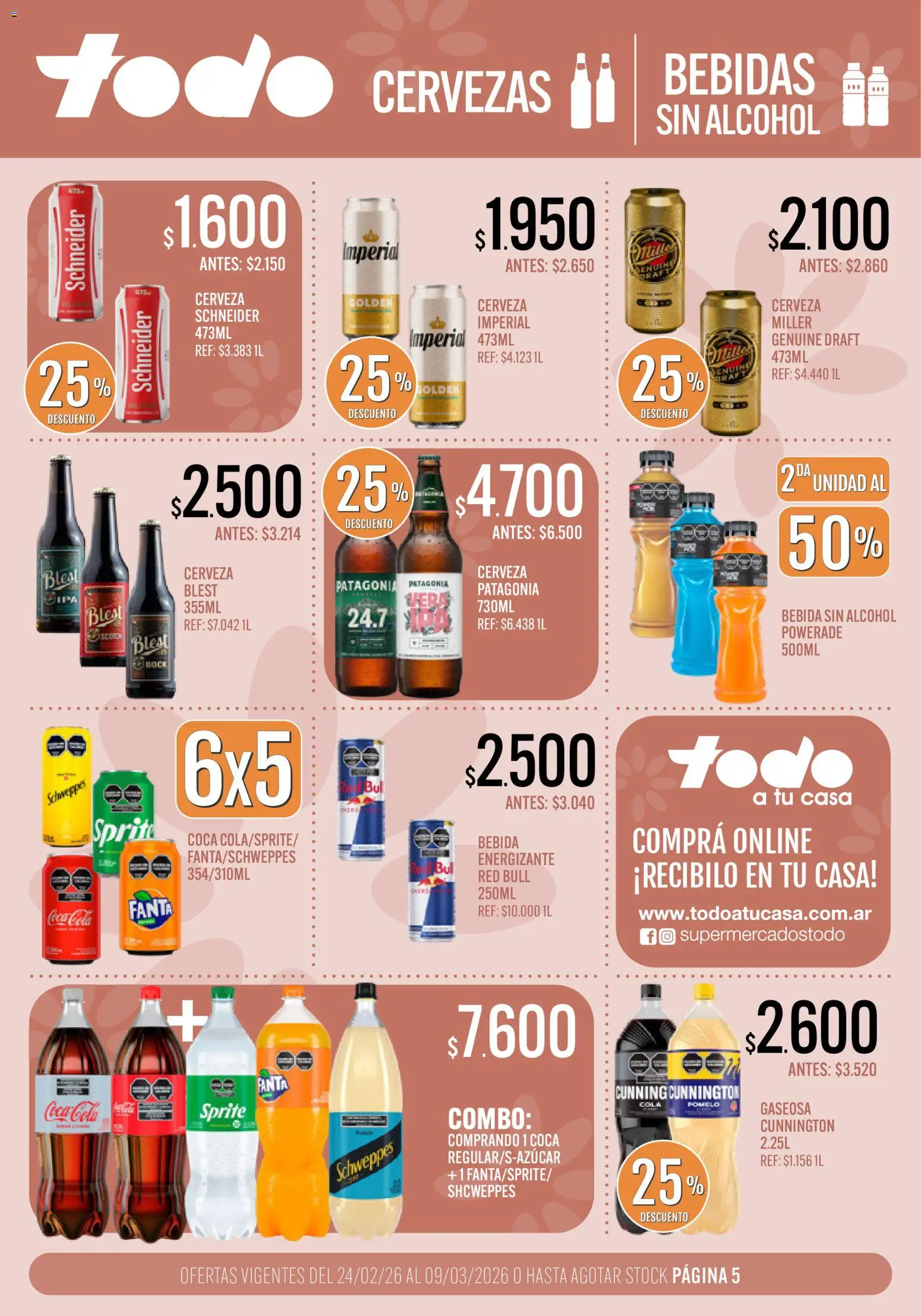 Supermercados TODO - Ofertas │ válido desde el 24.02.2026 | Página: 5 | Productos: Gaseosa, Cerveza