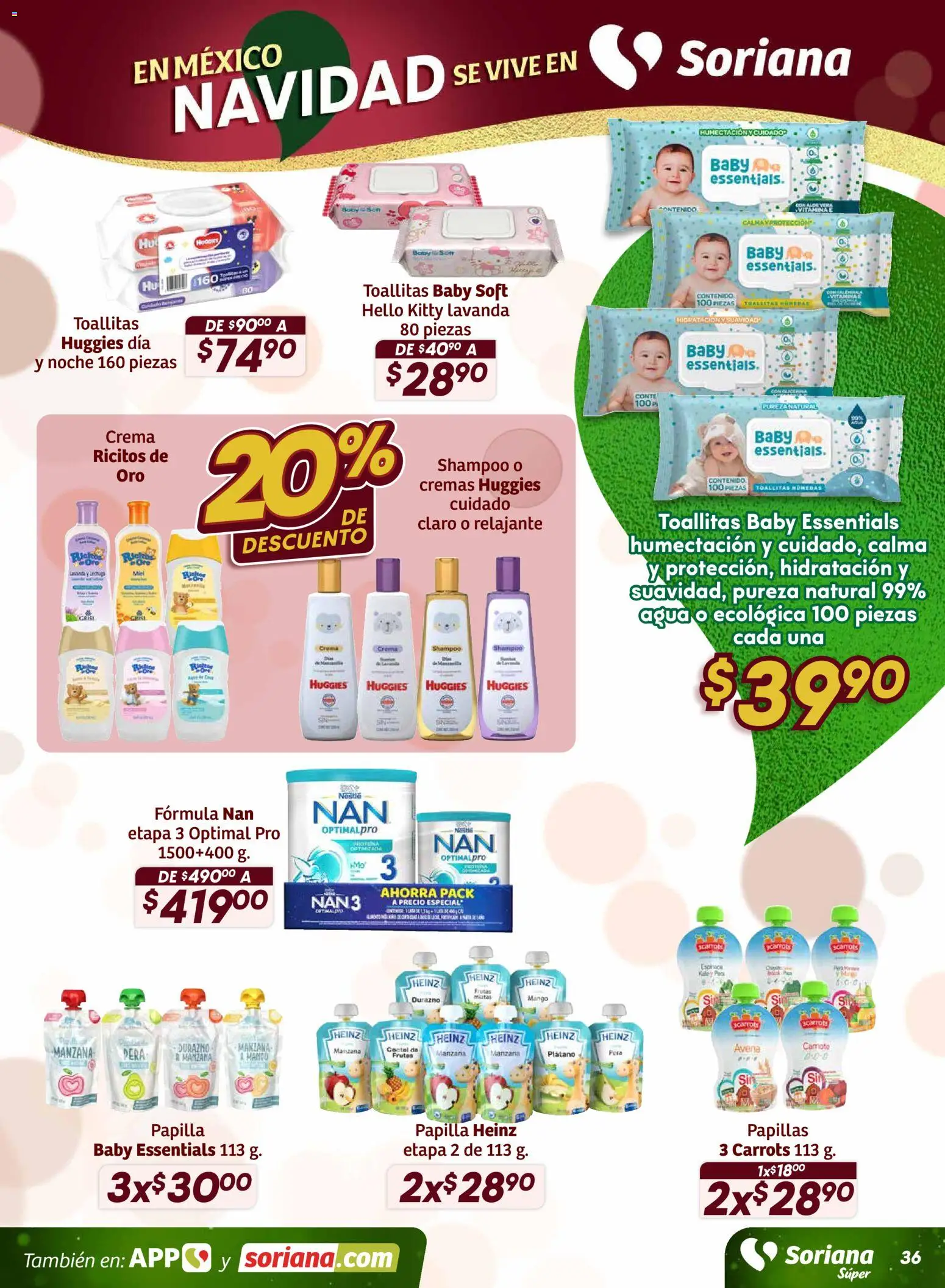 Nuevas ofertas de Soriana válidas en toda la República Mexicana desde el 27.11.2025. ¡Encuentra las mejores ofertas en Soriana - Preciazazaso Súper: BCS, Jal, Nay, Sin, Son! | Página: 37 | Productos: Plátano, Pera, Avena, Manzana