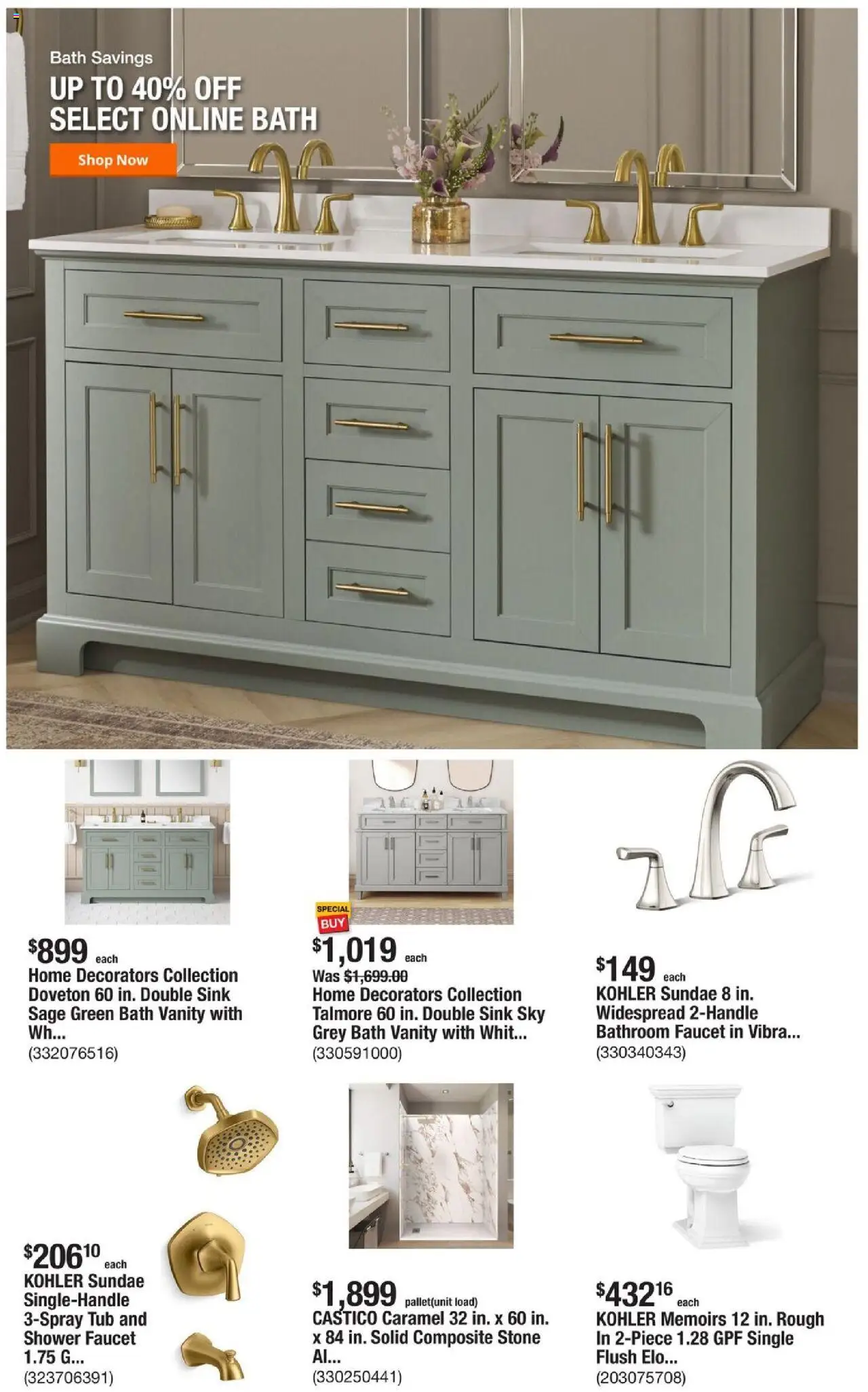 Home Depot Weekly Ad - FL - valid from 04.09.2025 | Page: 2 | Products: Bath, Shower