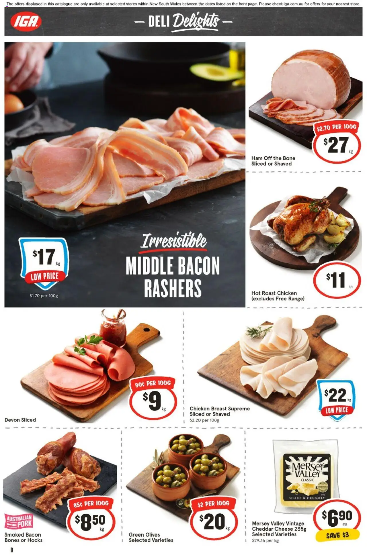 IGA catalogue - valid from 06.08.2025 | Page: 8 | Products: Chicken, Pork, Lamb, Lemon