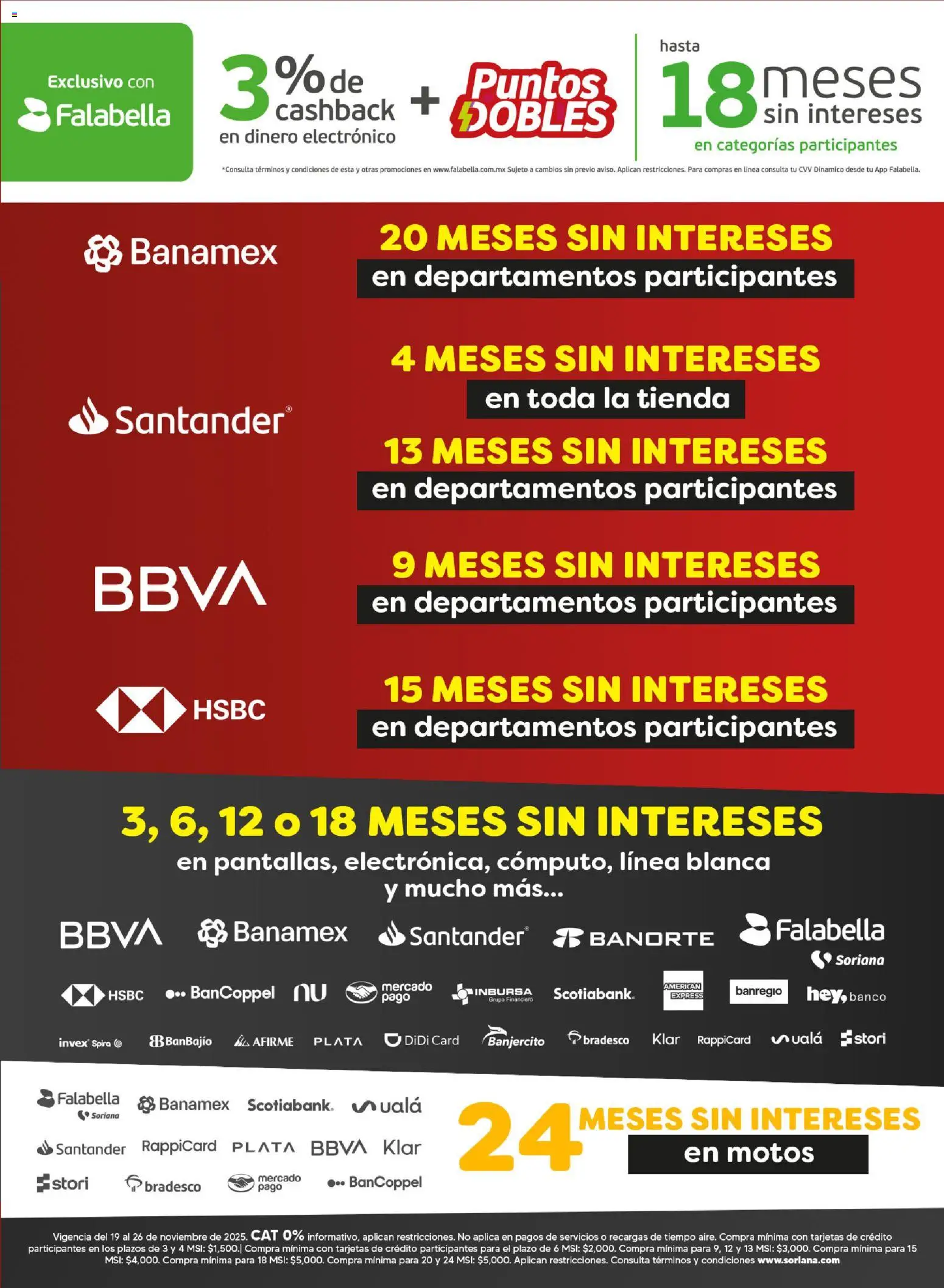 Nuevas ofertas de Soriana válidas en toda la República Mexicana desde el 21.11.2025. ¡Encuentra las mejores ofertas en Soriana - Black Prices Mercado Nacional! | Página: 3 | Productos: Banco