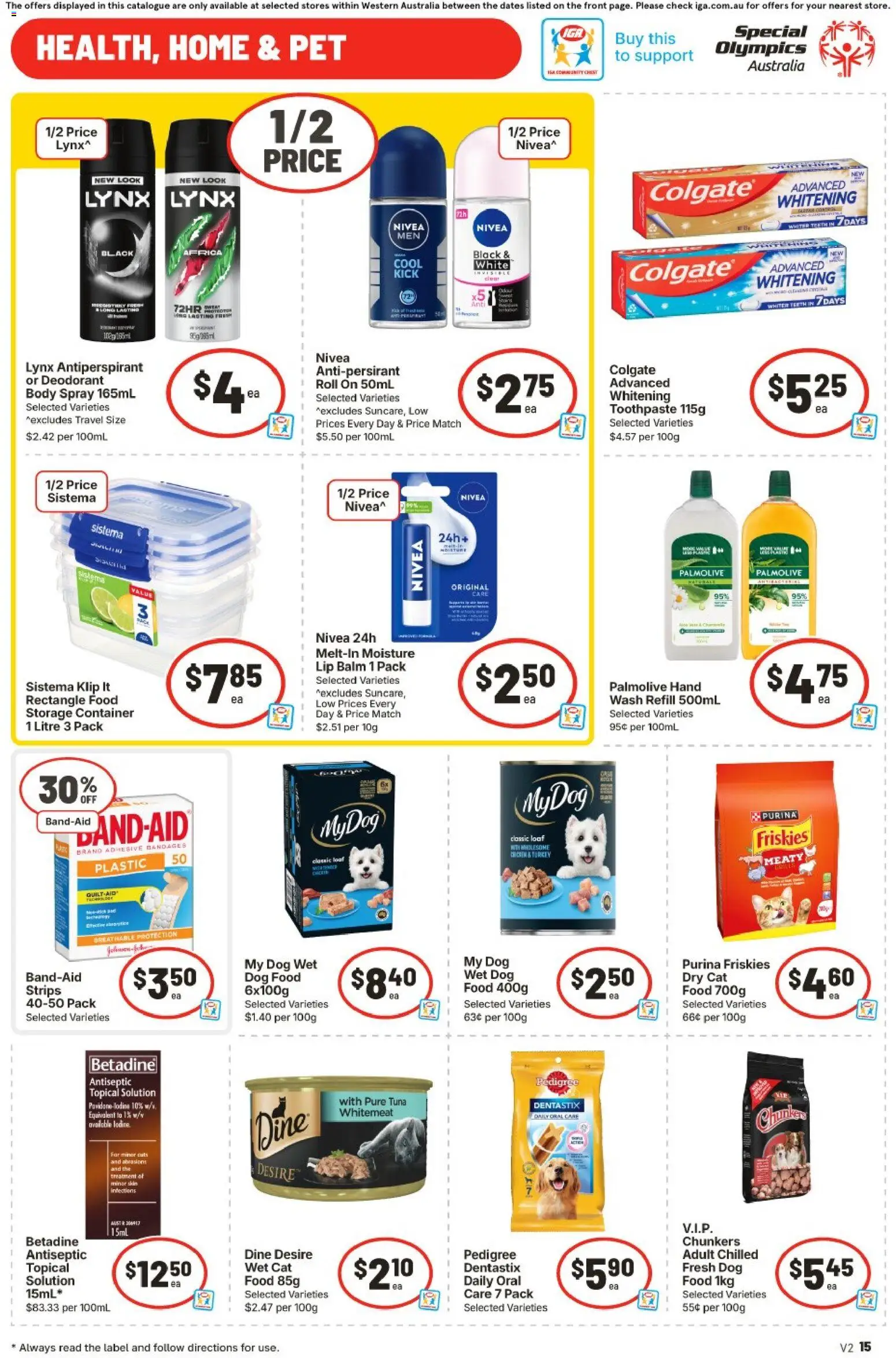 IGA catalogue - valid from 29.04.2026 | Page: 15 | Products: Deodorant, Antiperspirant, Toothpaste, Tuna