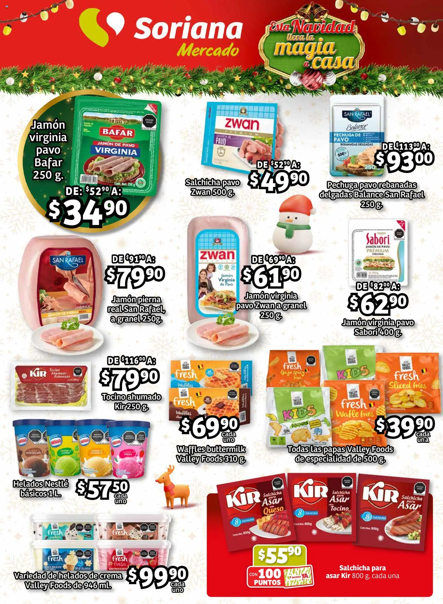 Nuevas ofertas de Soriana válidas en toda la República Mexicana desde el 11.12.2025. ¡Encuentra las mejores ofertas en Soriana - Pesito Valedor Mercado: Chih, Coah, Dur, NL, SLP, Tamps, Zac! | Página: 18 | Productos: Salchicha, Crema, Queso, Jamón