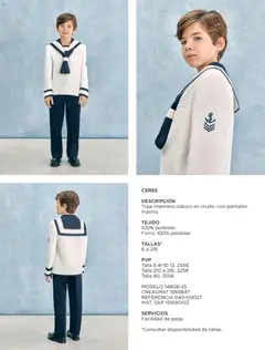 Vista previa de El Corte Inglés catálogo Comuniones , nuevo folleto de la tienda, válido en México a partir del 20.11.2025 | Página: 8 | Productos: Traje