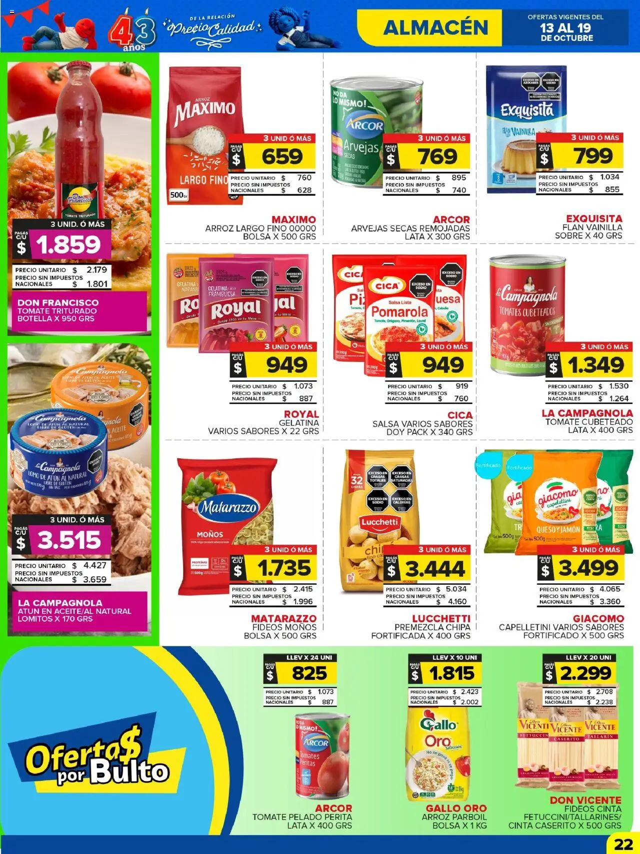 Carrefour Maxi catálogo │ válido desde el 13.10.2025 | Página: 22 | Productos: Bolsa, Sobre, Arvejas, Fideos