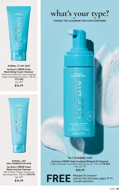 Preview of Isa Knox LXNEW Clean Nourishing Cream Cleanser, Removes impurities and makeup while restoring moisture. 150 ml from shop Avon valid from 06.11.2025 | Page: 79