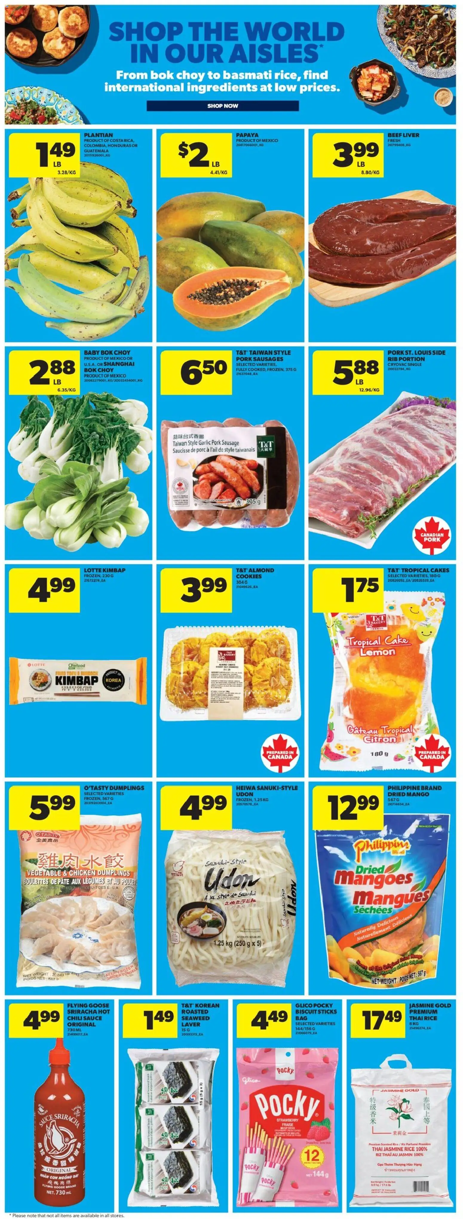 Real Canadian Superstore flyer valid from 09.04.2026 | Page: 18 | Products: Rice, Beef, Bakery, Pork