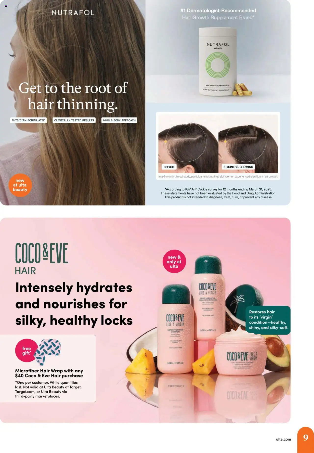 Ulta Beauty Weekly Ad - valid from 03.08.2025 | Page: 9 | Products: Shampoo, Conditioner, Cream