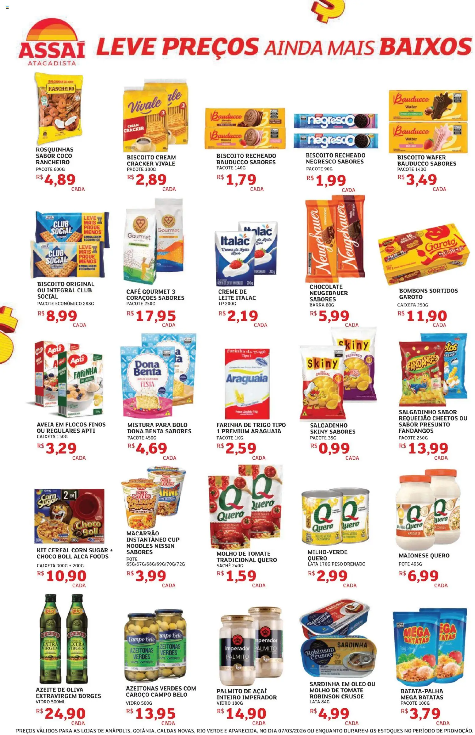 Assaí Atacadista Folheto - válido de 07.03.2026 | Página: 2 | Produtos: Azeitonas, Café, Presunto, Maionese