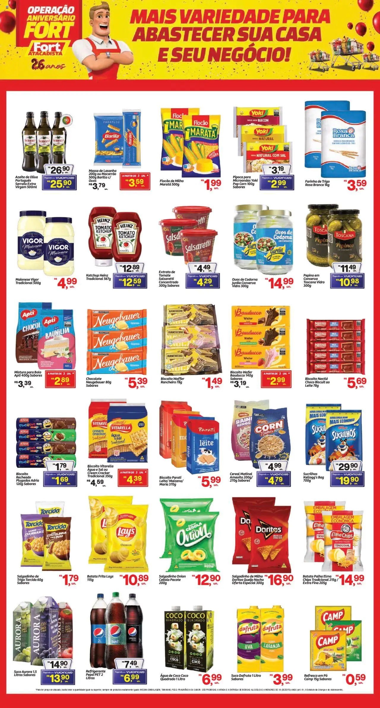 Fort Atacadista Folheto - válido de 10.10.2025 | Página: 2 | Produtos: Espaguete, Cebola, Refresco, Lasanha