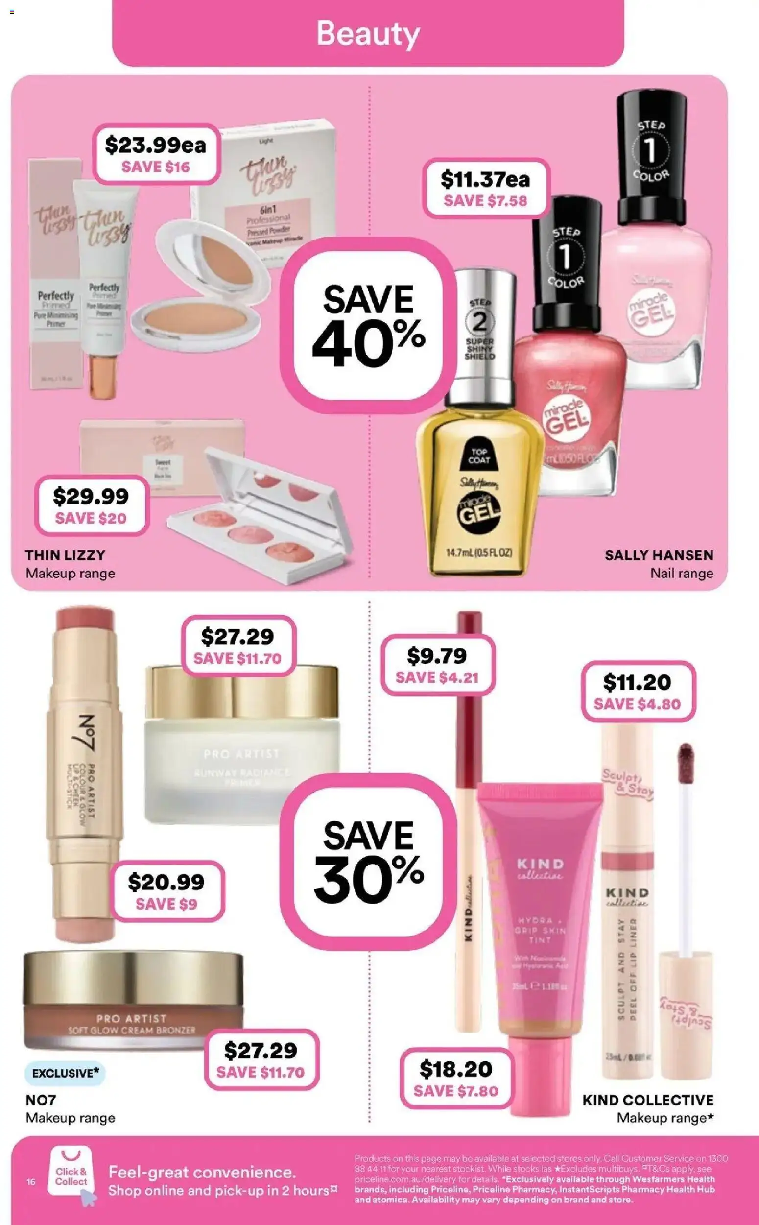 Priceline Pharmacy catalogue - valid from 08.04.2026 | Page: 16 | Products: Powder, Bronzer, Makeup, Lip liner