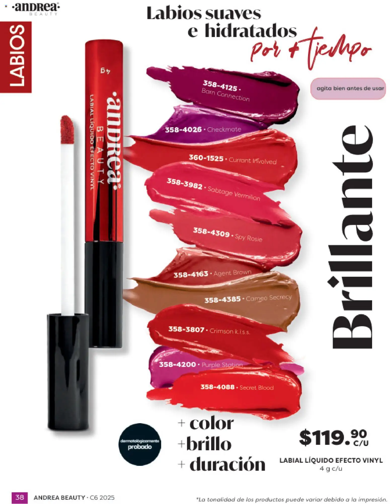 Nuevas ofertas de Andrea válidas en toda la República Mexicana desde el 31.10.2025. ¡Encuentra las mejores ofertas en Andrea catálogo Beauty! | Página: 38 | Productos: Brillo