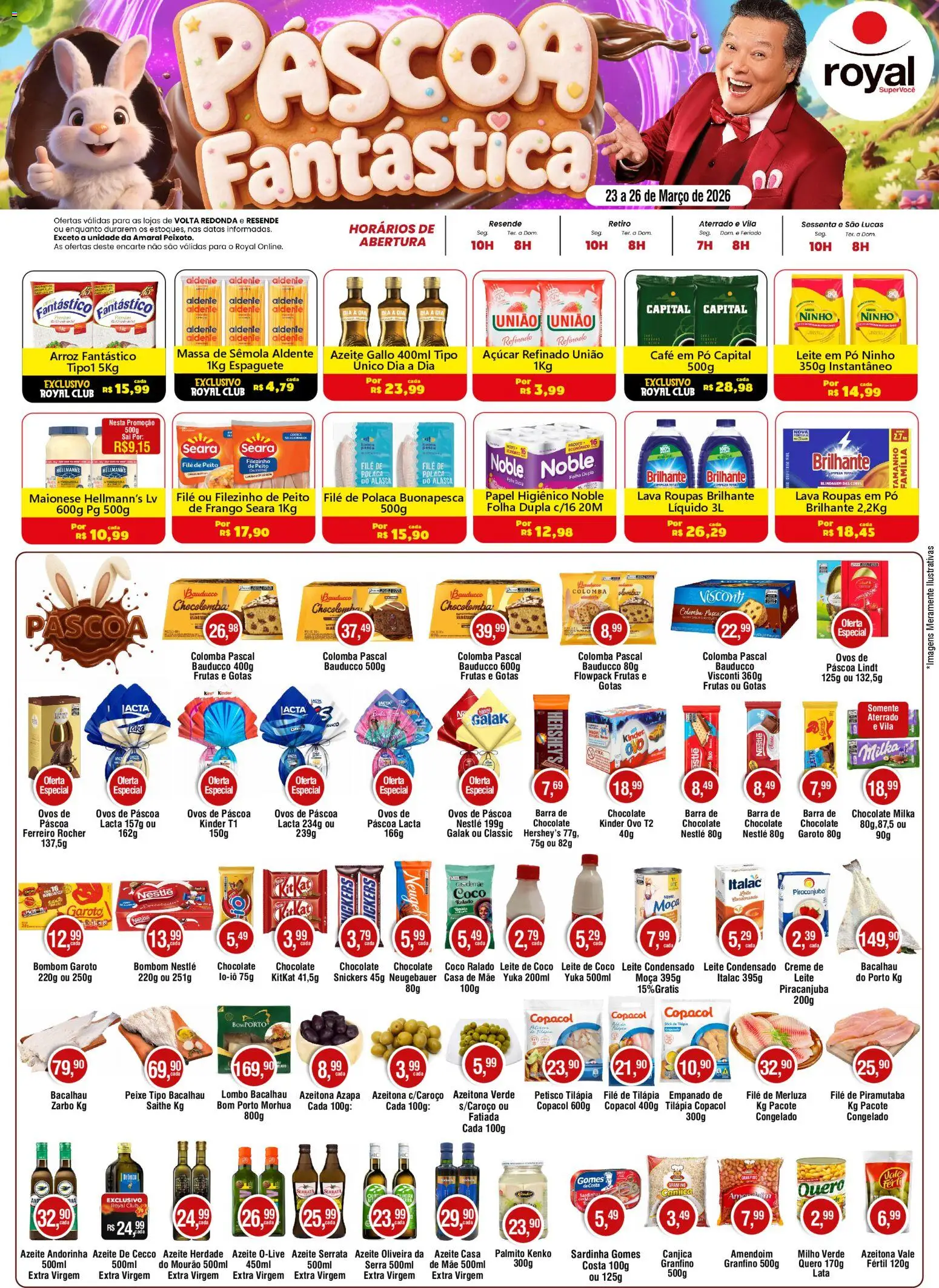 Royal Supermercados Folheto - válido de 23.03.2026 | Página: 1 | Produtos: Amendoim, Açúcar, Frango, Maionese