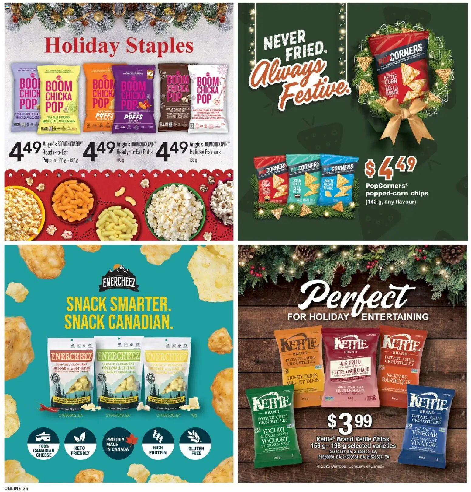 Fortinos flyer valid from 20.11.2025 | Page: 25 | Products: Chips, Kettle, Cheese, Yogurt