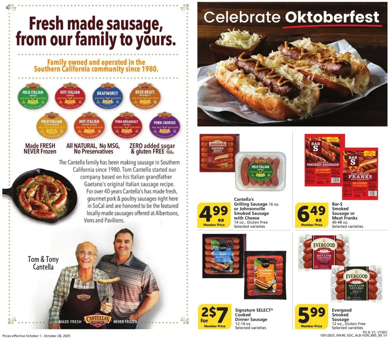 Vons Big Book of Savings - valid from 01.10.2025 | Page: 9 | Products: Beer, Pork, Beef, Sugar