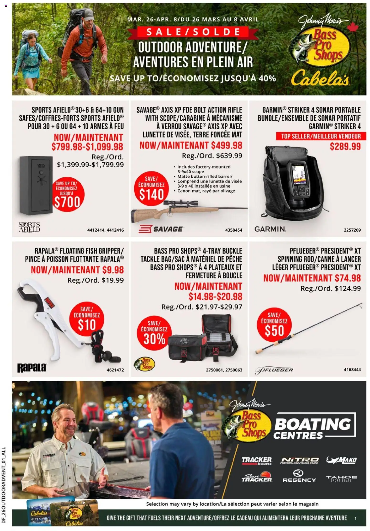 Cabelas flyer valid from 26.03.2026 | Page: 1 | Products: Fish