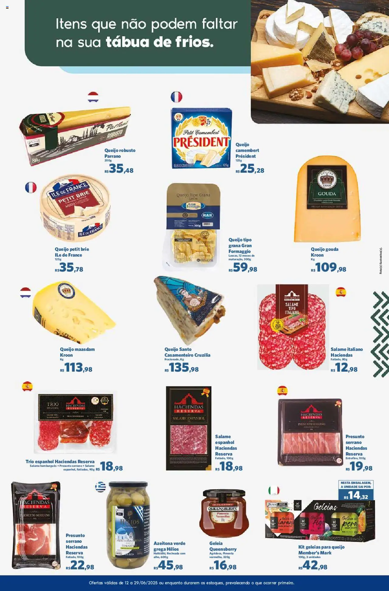 Sam's Club Folheto - válido de 12.06.2025 | Página: 3 | Produtos: Pimenta, Queijo, Salame, Geleia