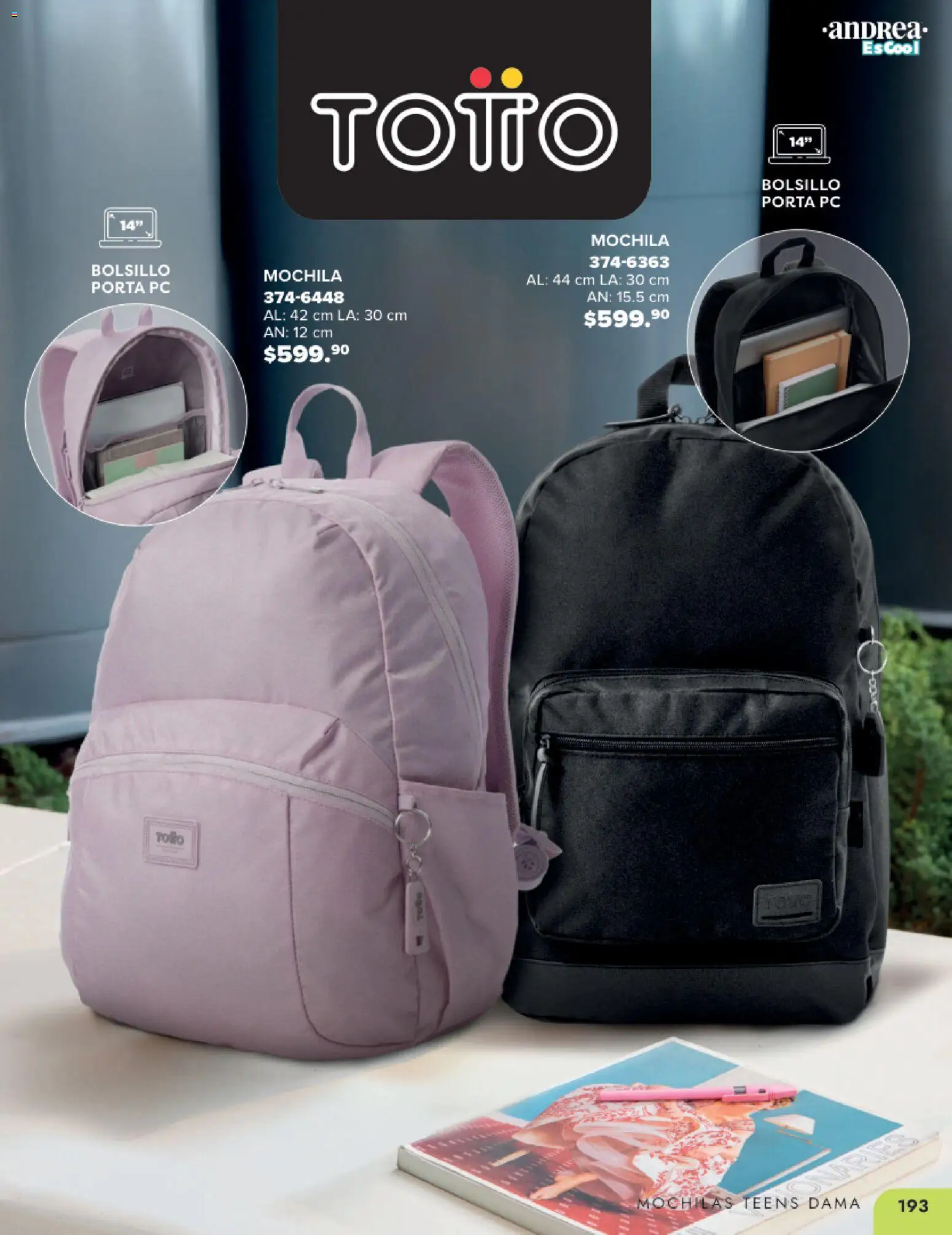 Nuevas ofertas de Andrea válidas en toda la República Mexicana desde el 25.05.2025. ¡Encuentra las mejores ofertas en Andrea catálogo Colegial ! | Página: 193 | Productos: Mochila