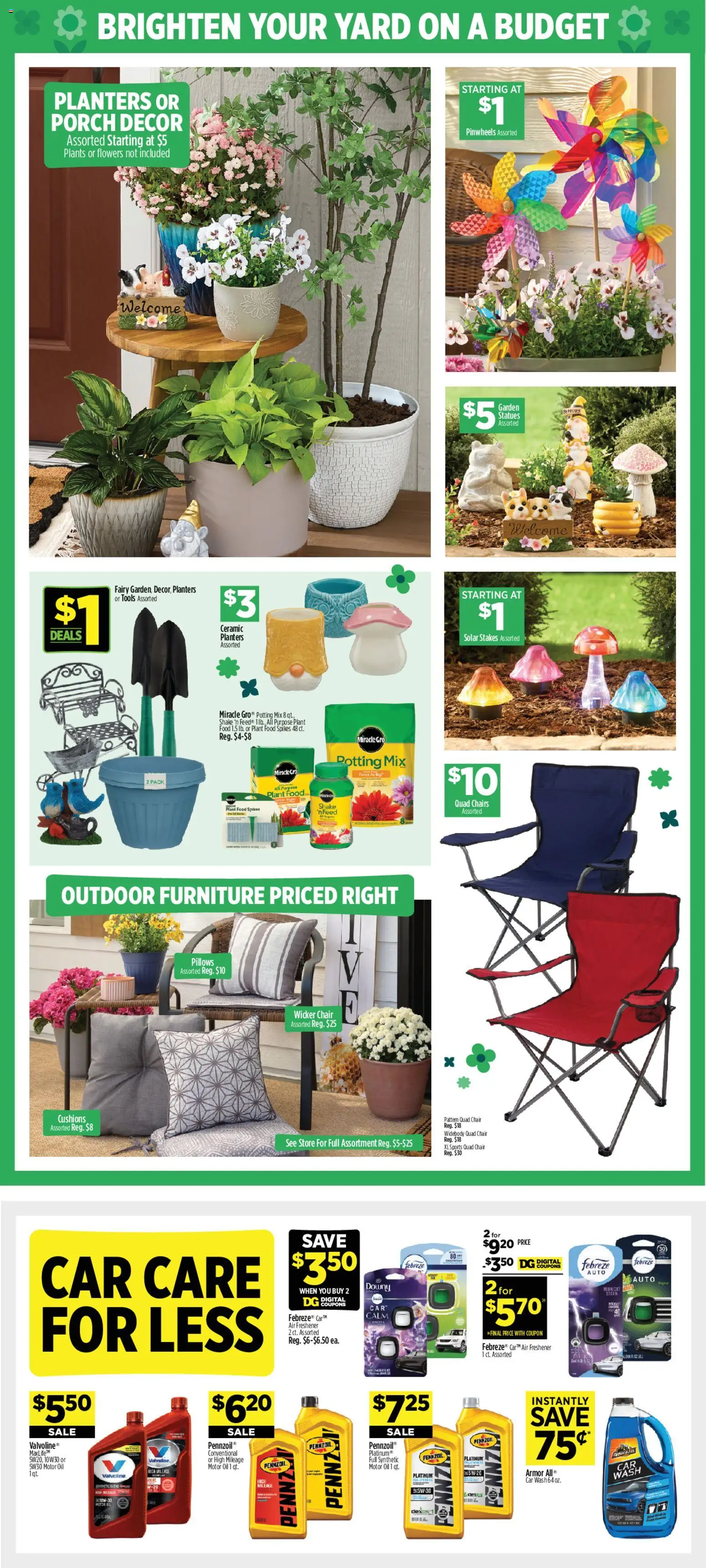 Dollar General Weekly Ad - valid from 01.03.2026 | Page: 14 | Products: Chair, Oil, Motor Oil