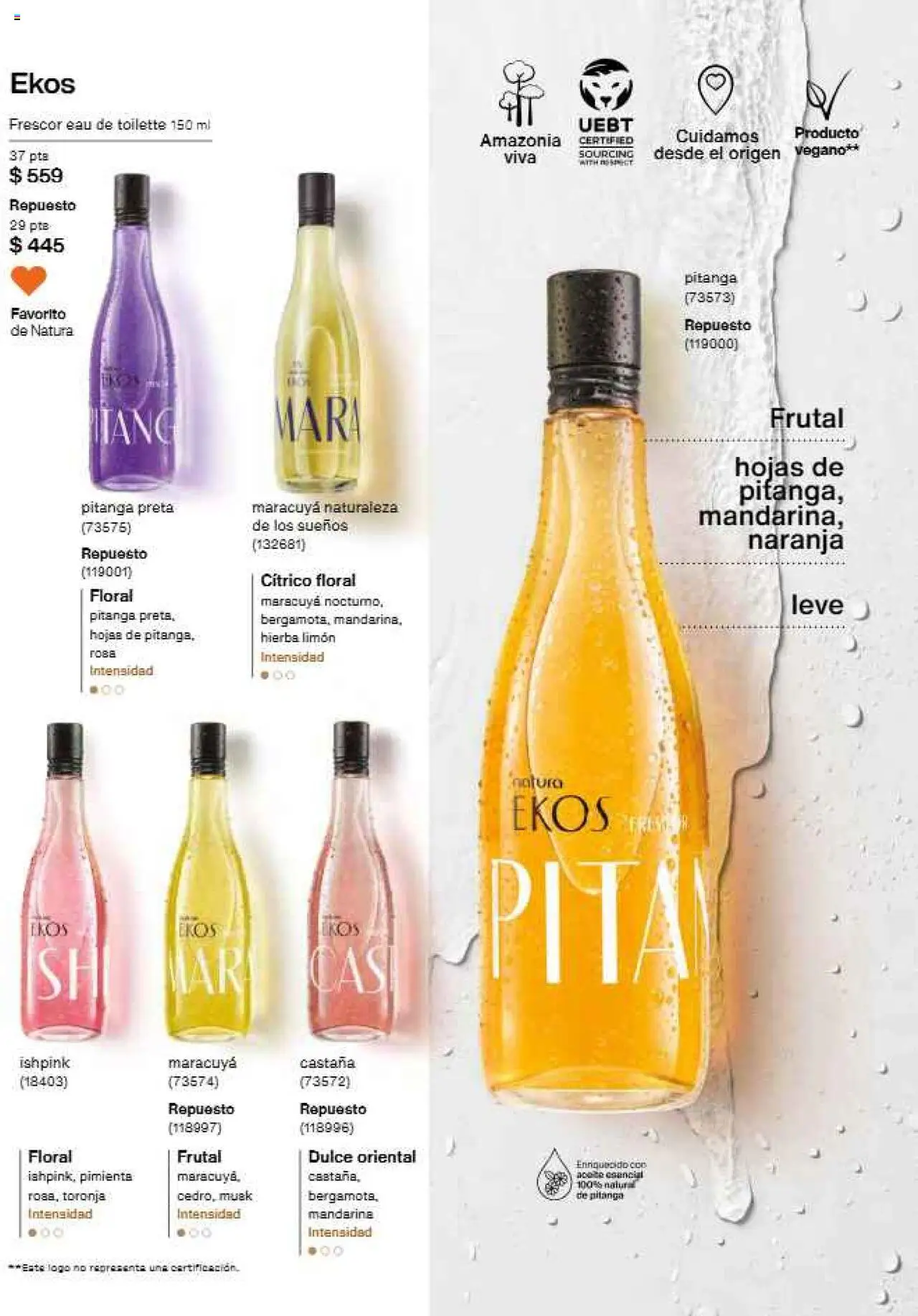 Nuevas ofertas de Natura válidas en toda la República Mexicana desde el 12.10.2025. ¡Encuentra las mejores ofertas en Natura - Campaña 16 2025! | Página: 35 | Productos: Pimienta, Limón, Toronja, Eau de toilette