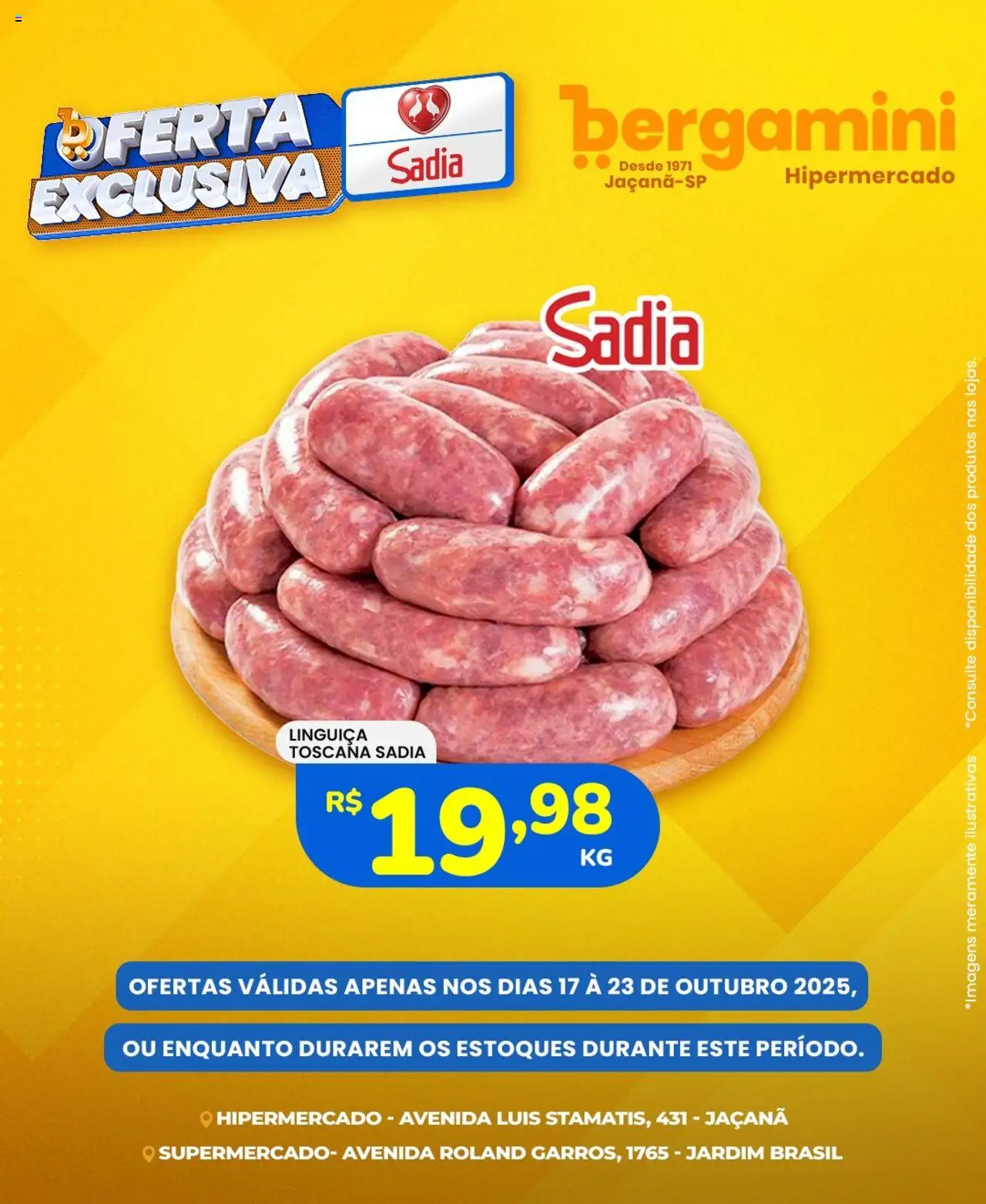Supermercado Bergamini Folheto - válido de 17.10.2025 | Página: 3 | Produtos: Linguiça