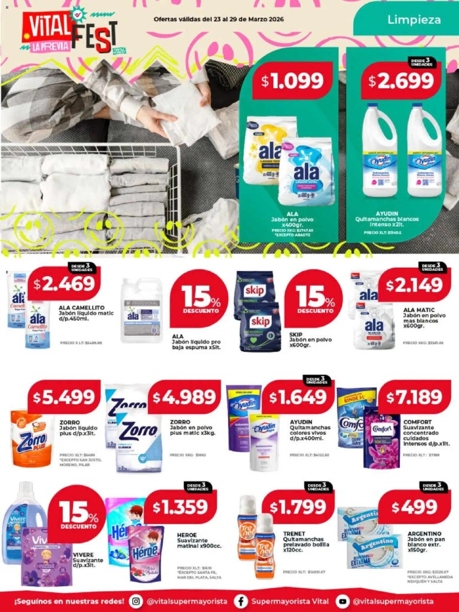 Vital - Ofertas - Posadas │ válido desde el 23.03.2026 | Página: 10 | Productos: Polvo, Jabón líquido, Quitamanchas, Espuma