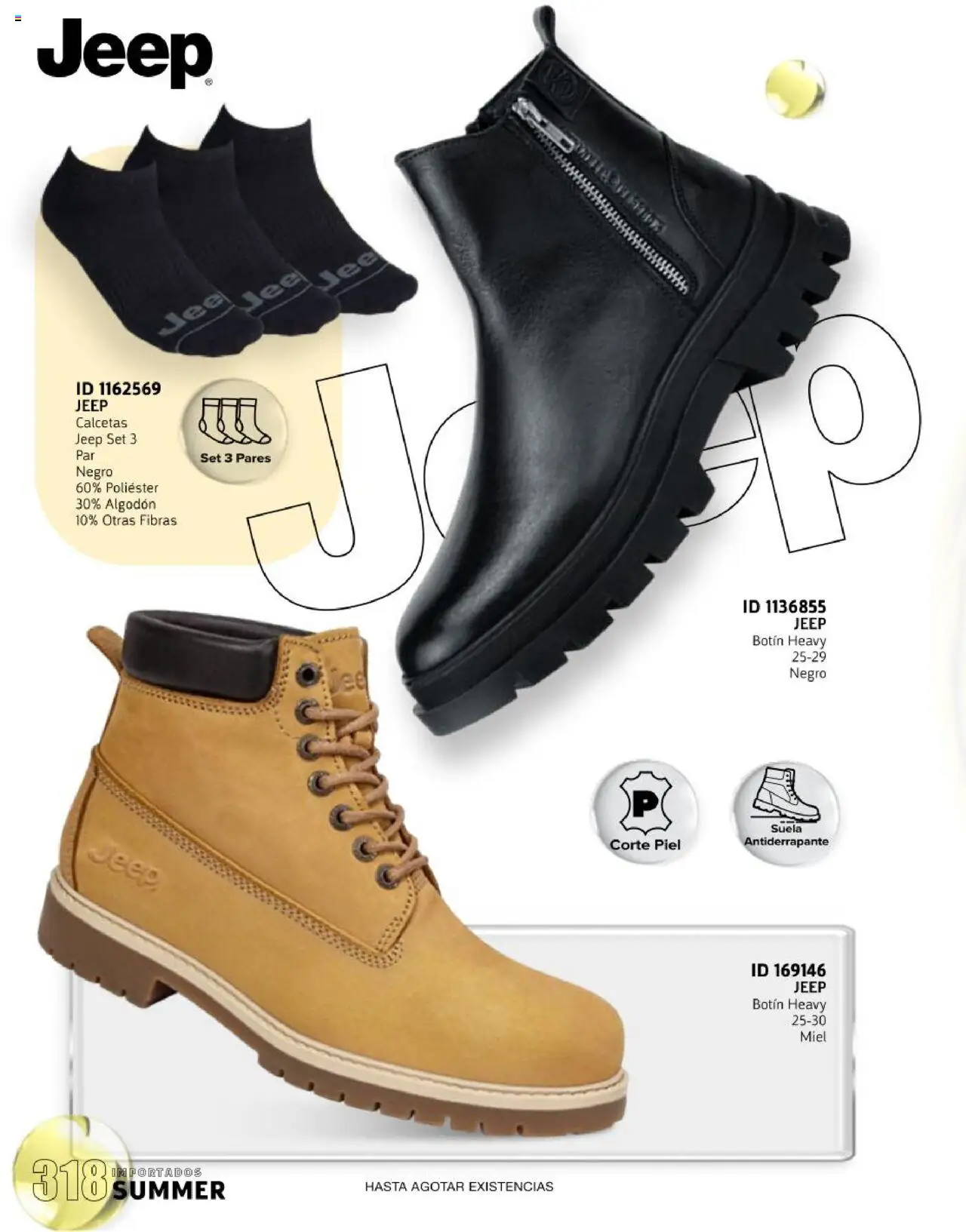 Nuevas ofertas de Price Shoes válidas en toda la República Mexicana desde el 16.05.2025. ¡Encuentra las mejores ofertas en Price Shoes catálogo ! | Página: 318 | Productos: Calcetas, Algodón, Botín