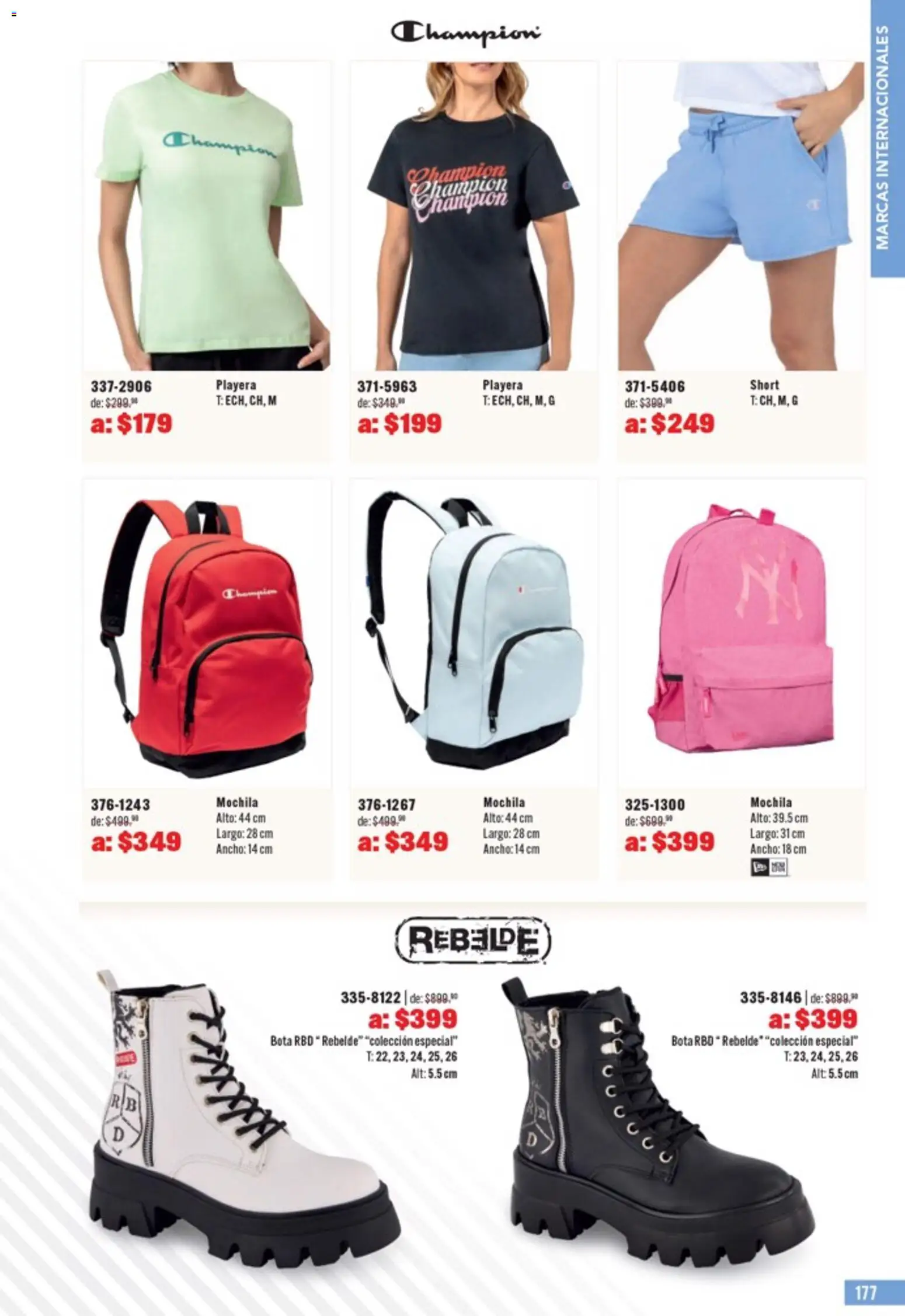 Nuevas ofertas de Andrea válidas en toda la República Mexicana desde el 05.04.2026. ¡Encuentra las mejores ofertas en Andrea catálogo Outlet! | Página: 177 | Productos: Mochila, Playera, Short