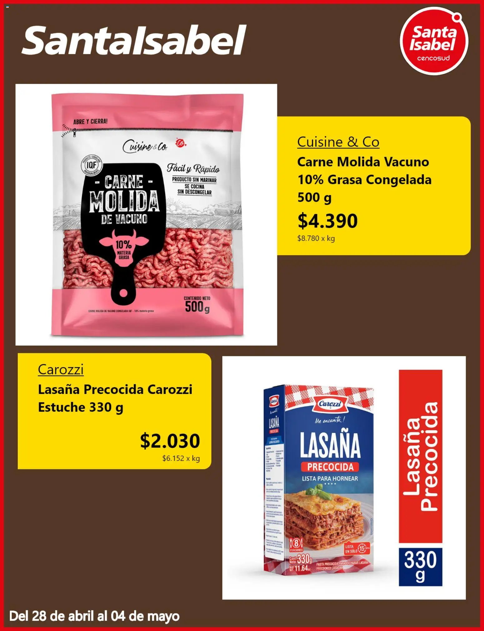 Santa Isabel Ofertas  │ válido desde el 28.04.2026 | Página: 3 | Productos: Cocina, Estuche, Pasta