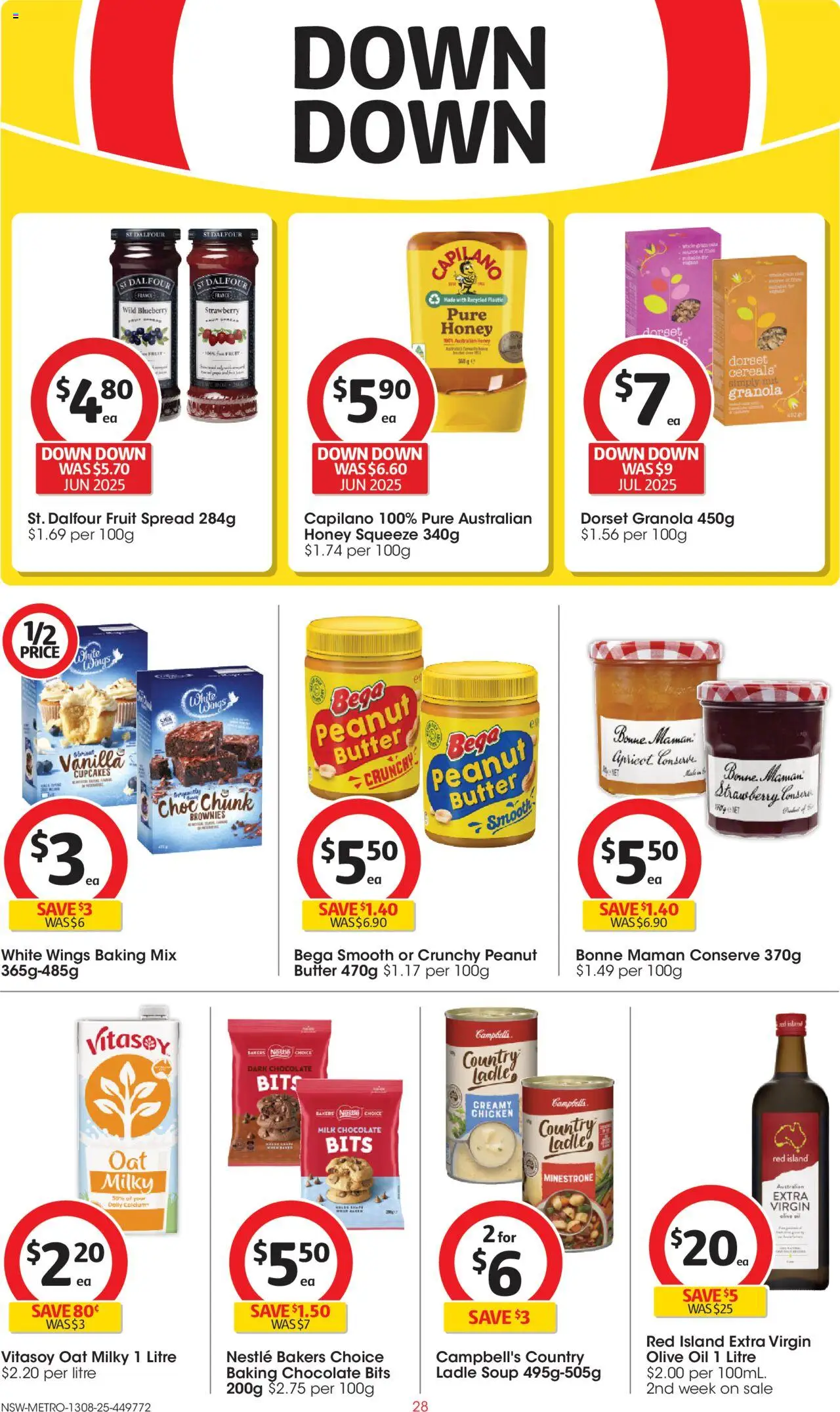 Coles catalogue - valid from 13.08.2025 | Page: 28 | Products: Milk, Granola, Honey, Chicken