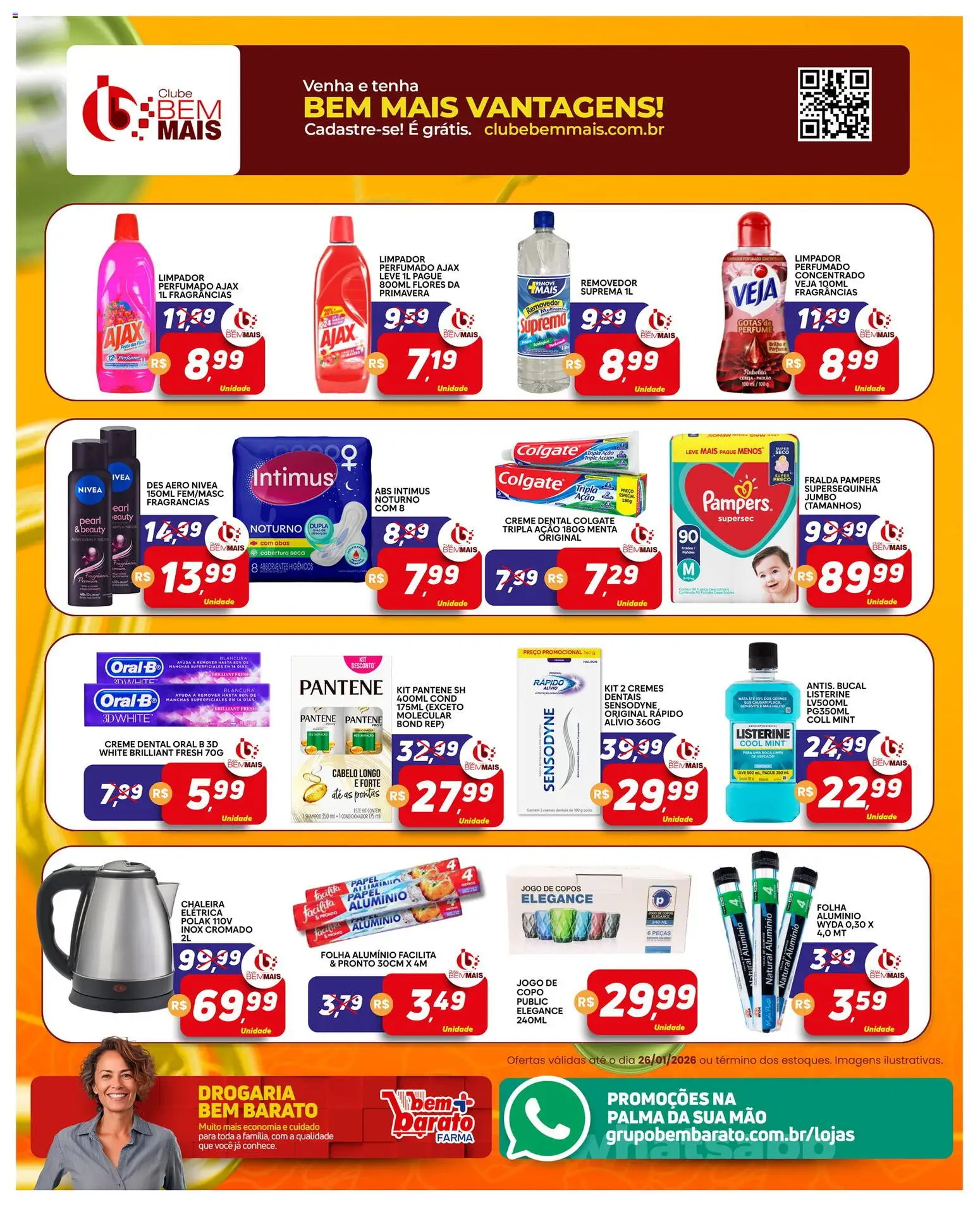 Supermercado Bem Barato Folheto - válido de 20.01.2026 | Página: 5 | Produtos: Chaleira, Fralda pampers, Pampers, Creme dental