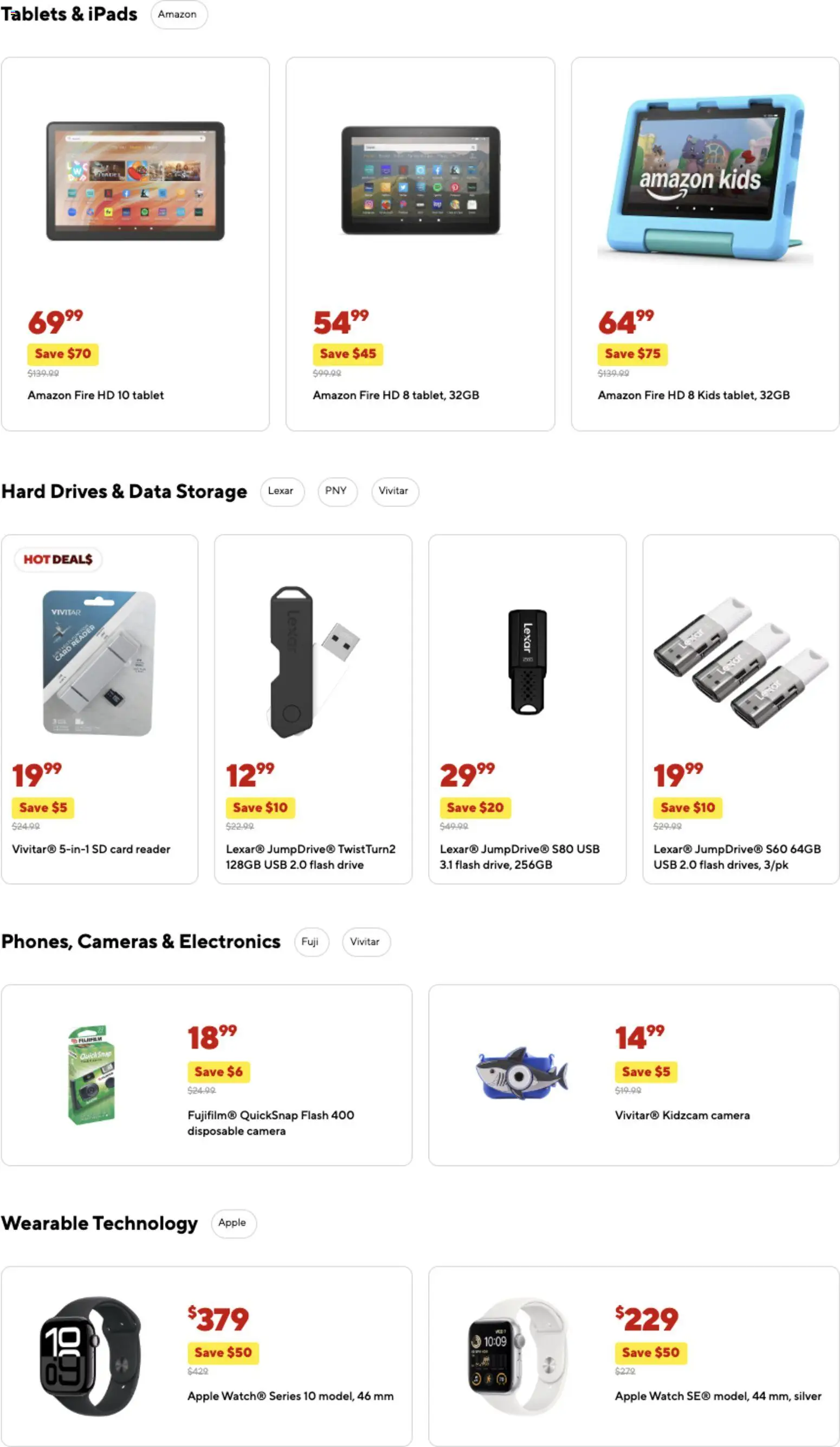 Staples Weekly Ad - valid from 26.10.2025 | Page: 10 | Products: Watch, Tablet, Camera, Usb