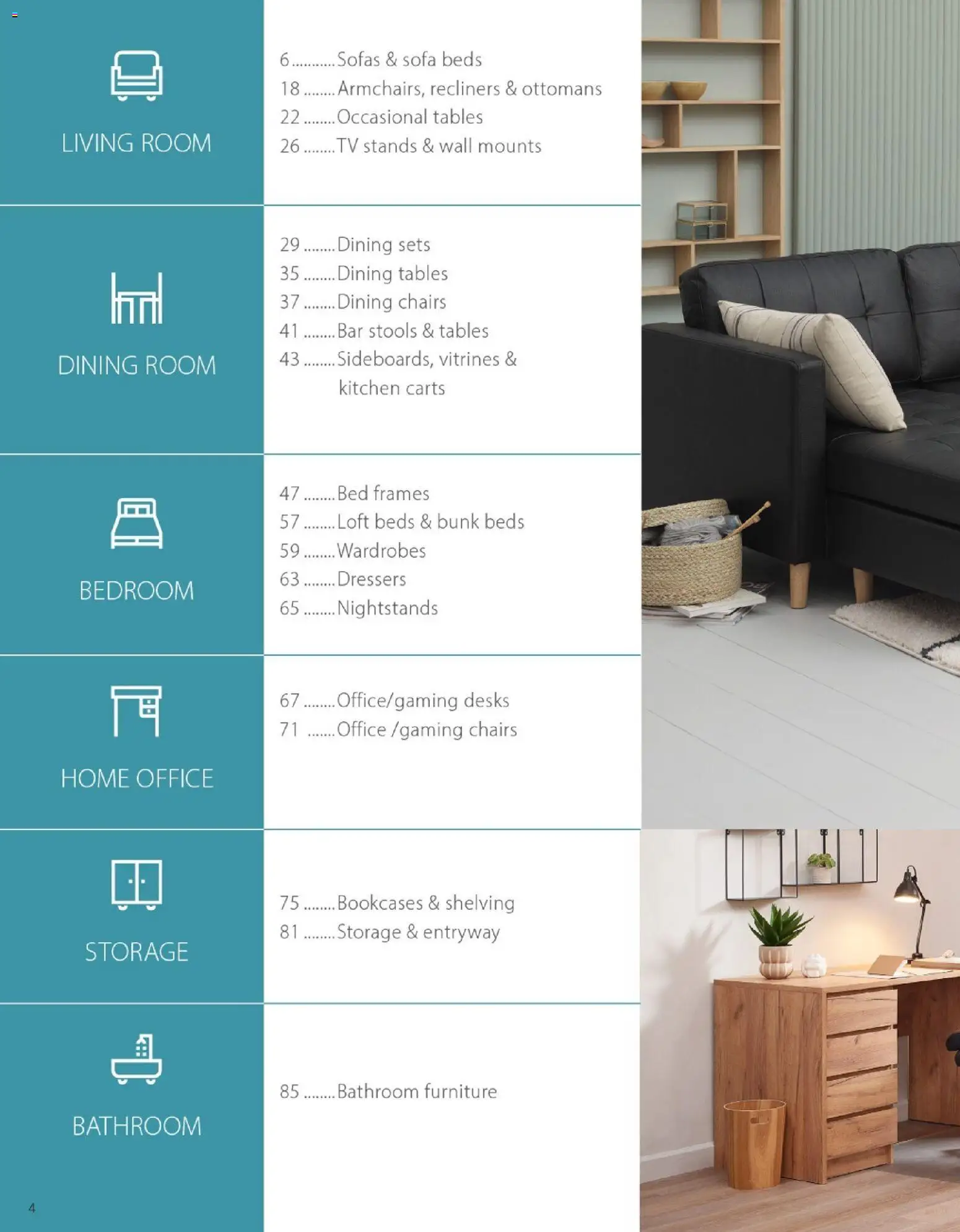 JYSK flyer valid from 01.01.2026 | Page: 4 | Products: Tv, Bed, Sofa