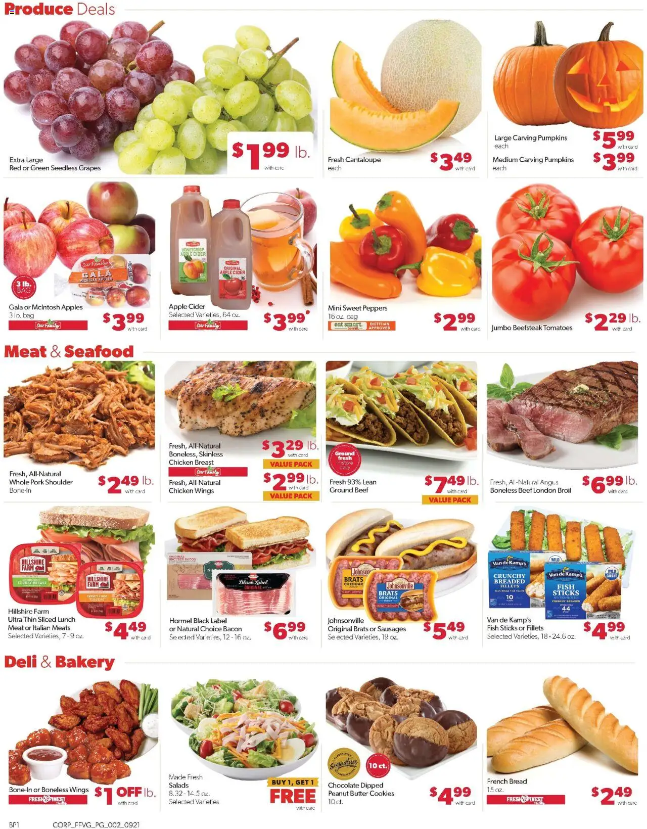 Family Fare Weekly Ad - valid from 21.09.2025 | Page: 2 | Products: Chocolate, Pork, Beef, Grapes
