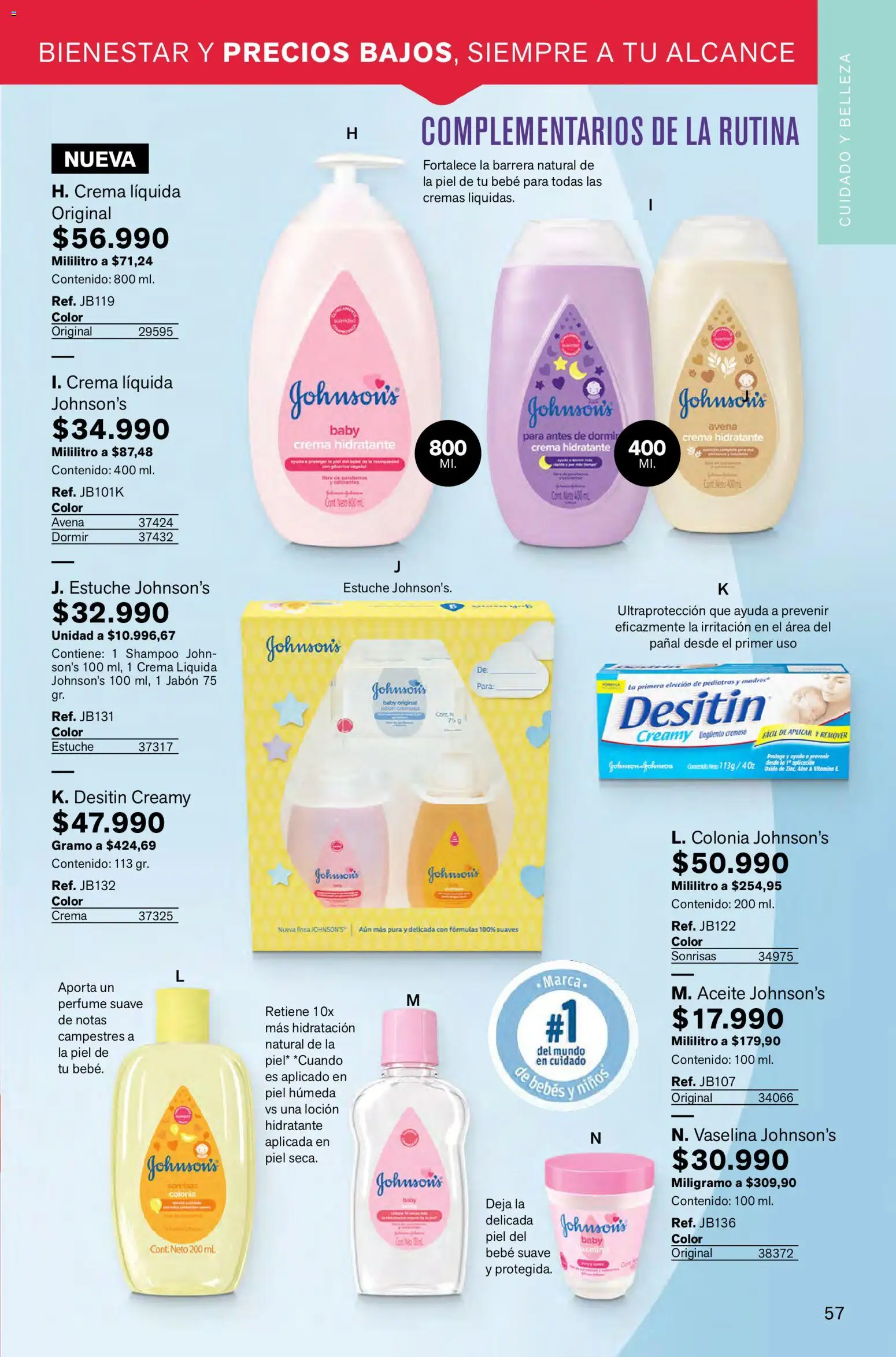 Leonisa revista - valida desde el 02.01.2026 | Página: 57 | Productos: Crema, Avena, Loción, Aceite