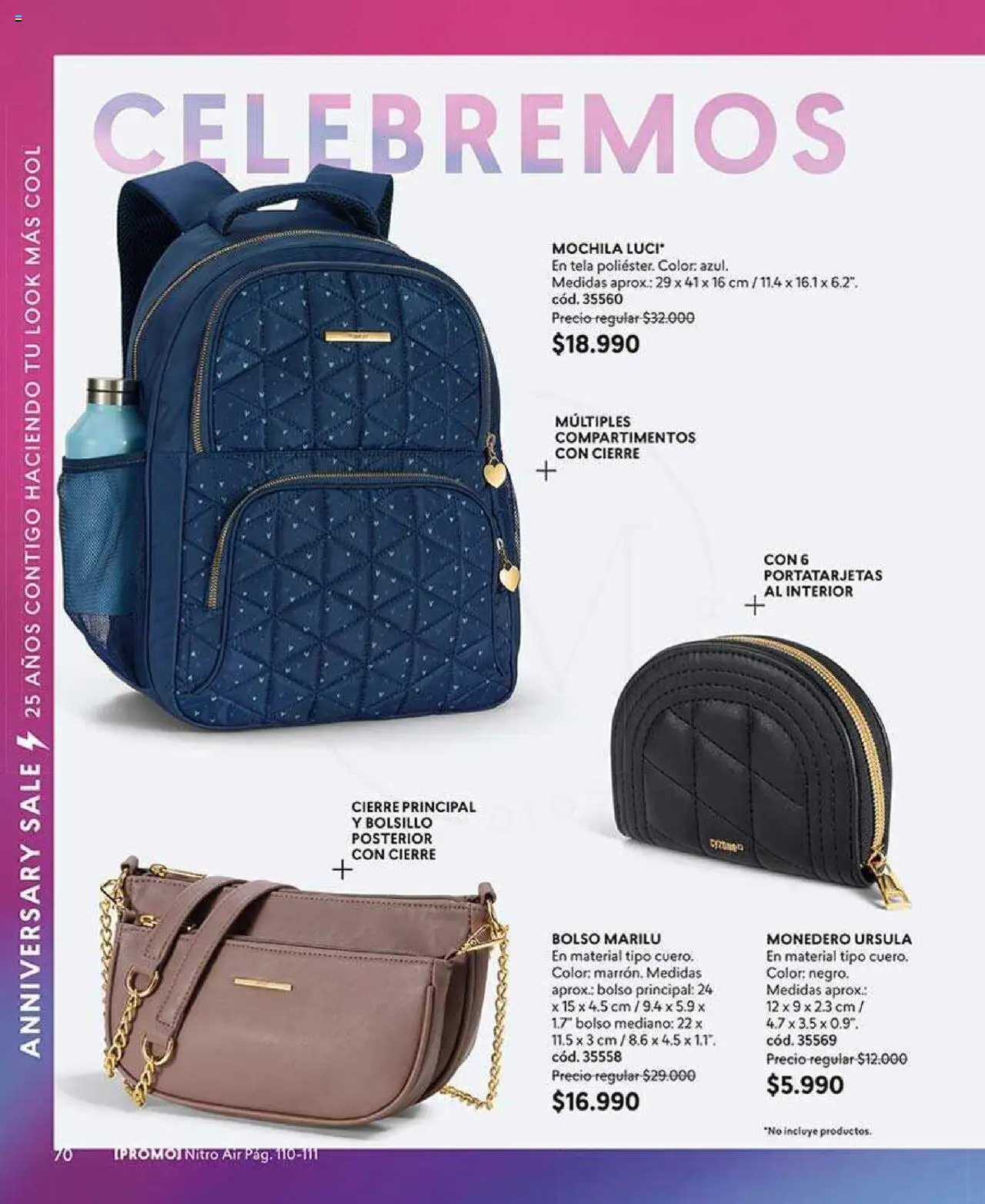 Catálogo CyZone Campaña 10 │ válido desde el 02.06.2025 | Página: 70 | Productos: Monedero, Bolso, Mochila