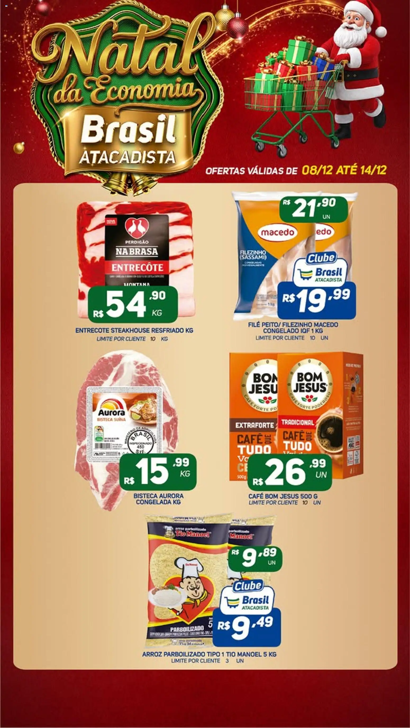 Brasil Atacadista Folheto - válido de 08.12.2025 | Página: 1 | Produtos: Café, Arroz