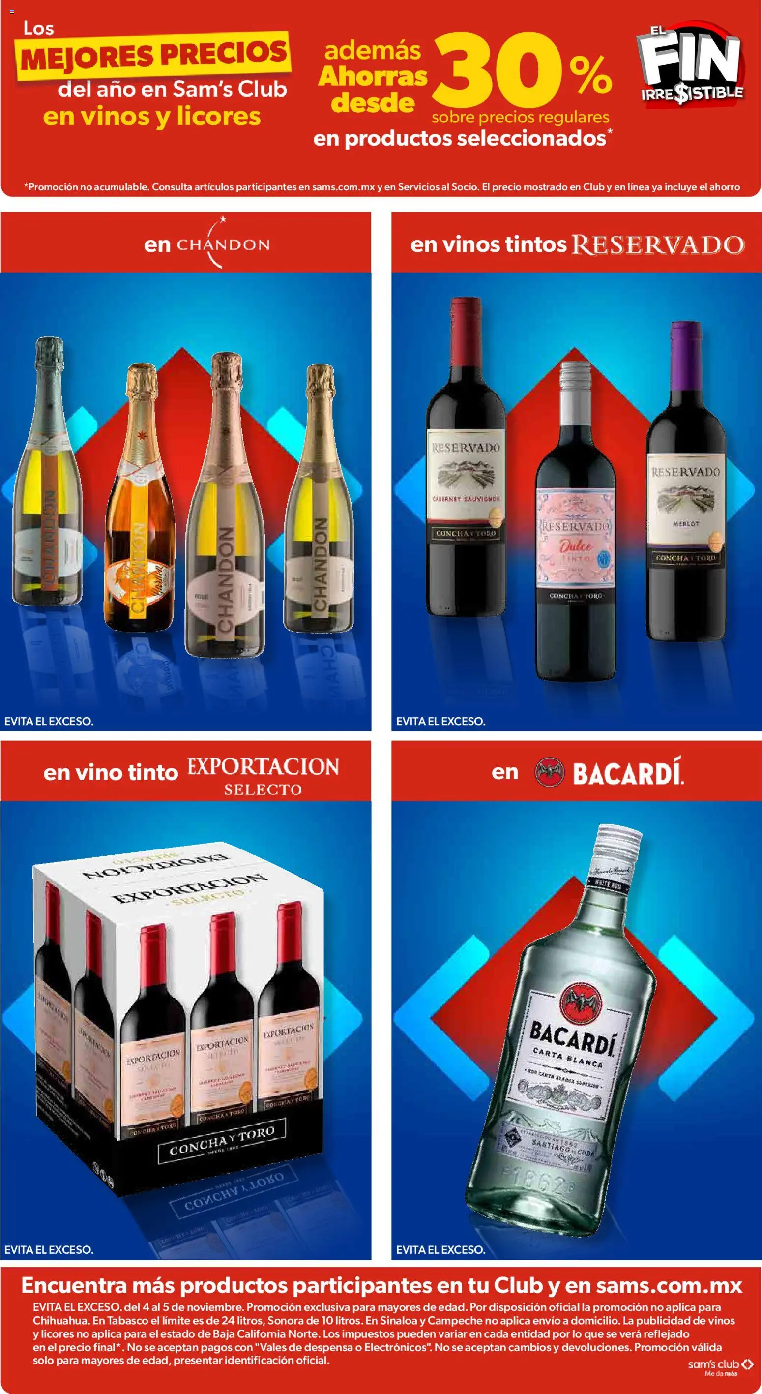 Nuevas ofertas de Sam's Club válidas en toda la República Mexicana desde el 06.11.2025. ¡Encuentra las mejores ofertas en Sam's Club Buen Fin ! | Página: 25 | Productos: Vino, Despensa, Sobre