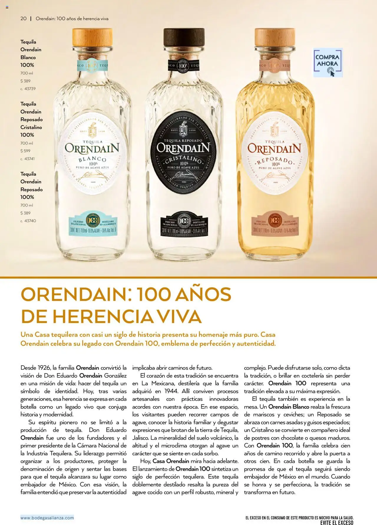 Nuevas ofertas de Bodegas Alianza válidas en toda la República Mexicana desde el 01.10.2025. ¡Encuentra las mejores ofertas en Bodegas Alianza - Catálogo Cava Morada! | Página: 22 | Productos: Chocolate, Tequila, Perfil, Botella