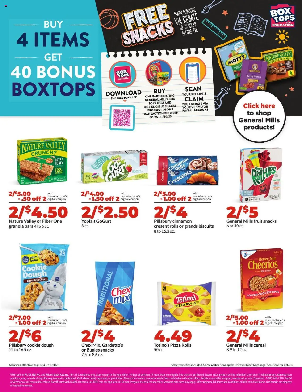 HyVee Weekly Ad - valid from 04.08.2025 | Page: 25 | Products: Safe, Box, Chocolate, Pizza