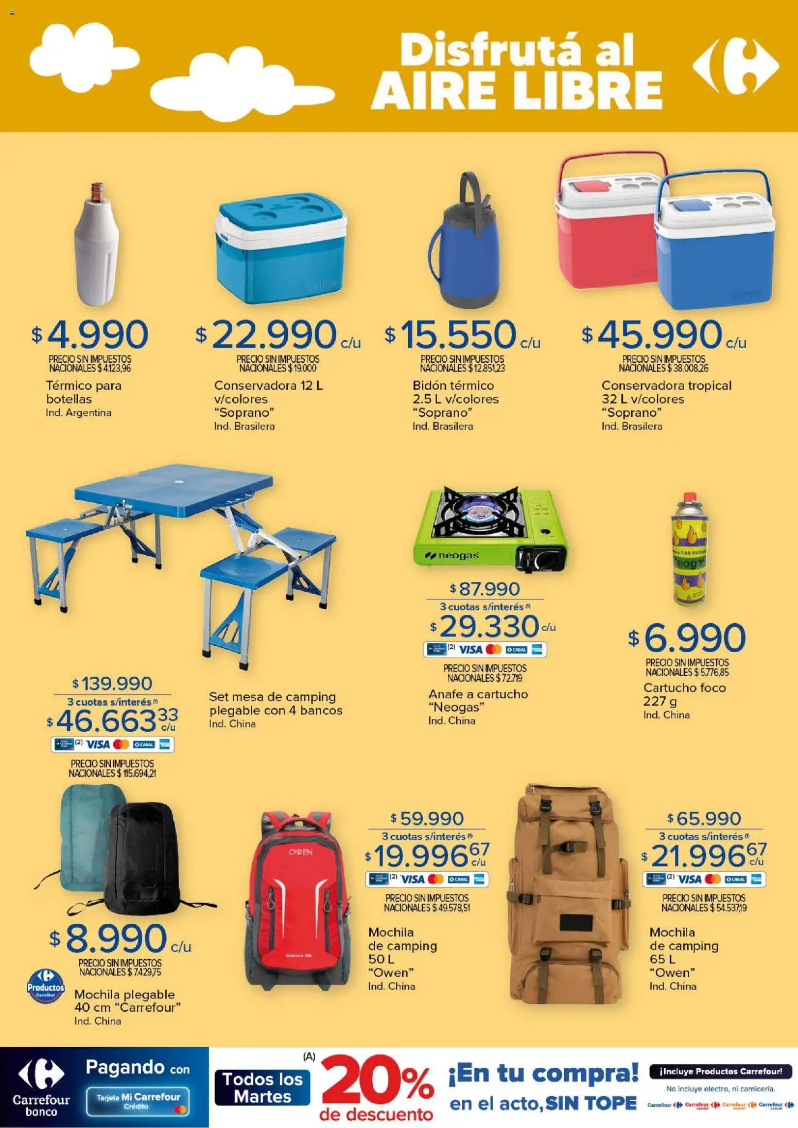 Carrefour ofertas │ válido desde el 23.12.2025 | Página: 11 | Productos: Conservadora, Anafe, Bidón, Mochila