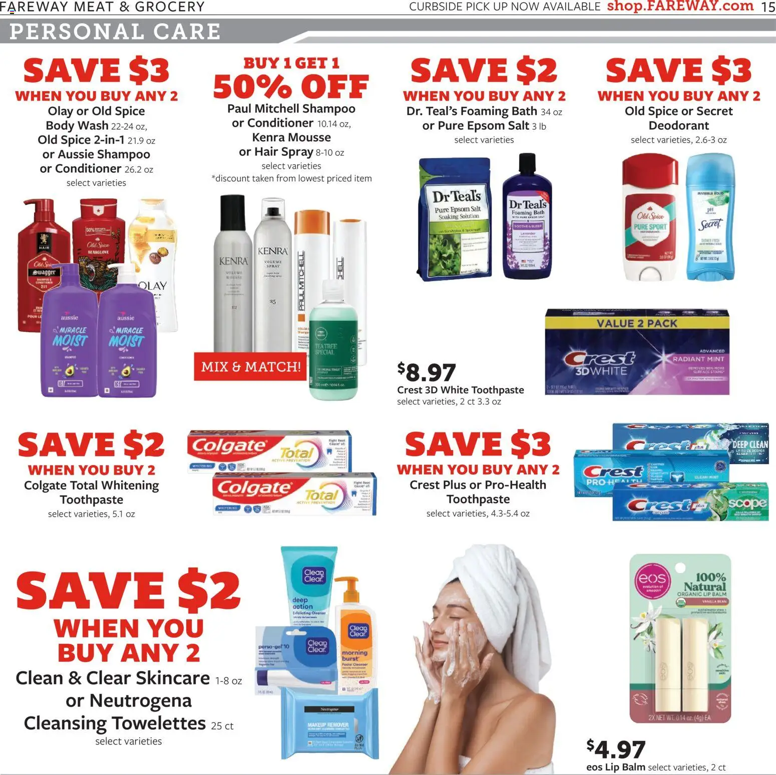 Fareway Weekly Ad - valid from 20.04.2026 | Page: 15 | Products: Bath, Hair spray, Epsom Salt, Salt