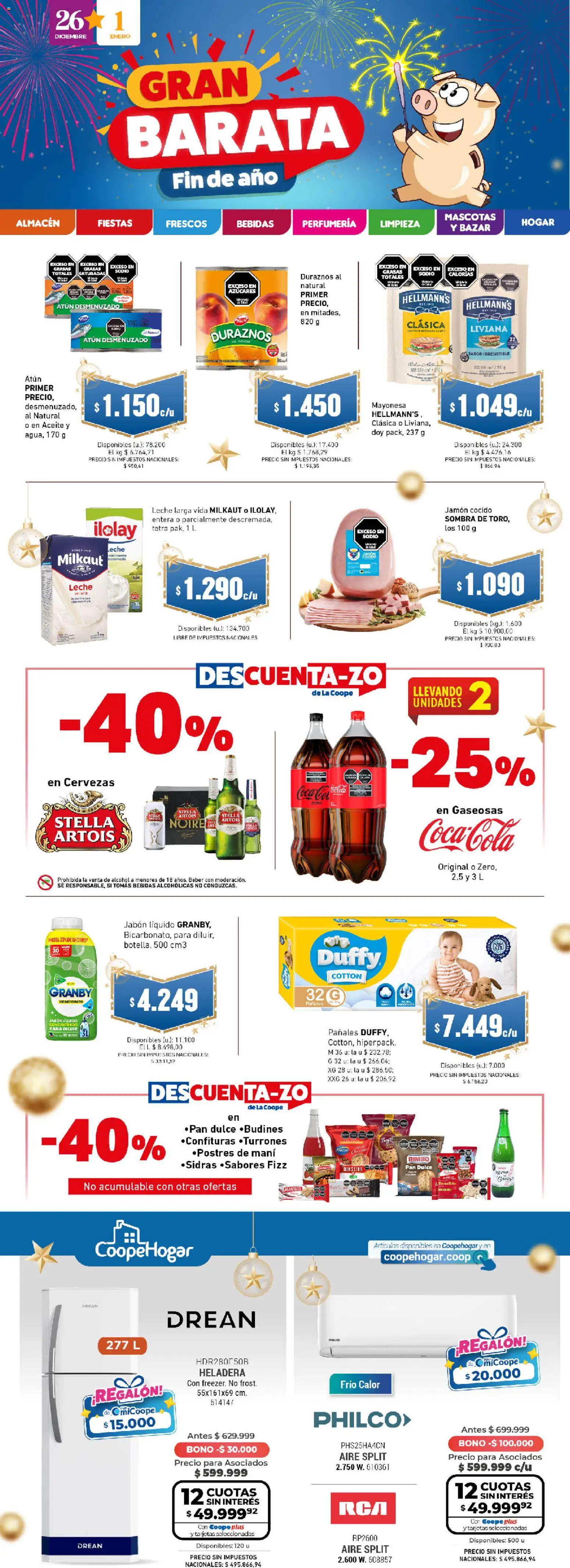 Cooperativa Obrera - Ahorrón │ válido desde el 26.12.2025 | Página: 1 | Productos: Jabón líquido, Mayonesa, Leche, Pan