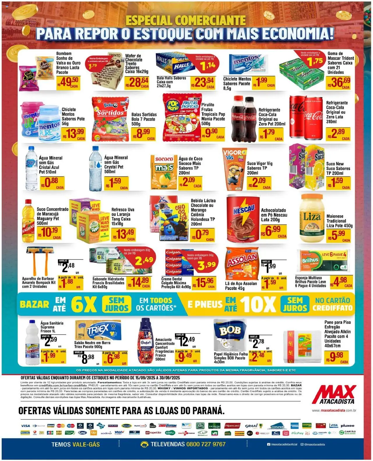 Max Atacadista Folheto - válido de 15.09.2025 | Página: 4 | Produtos: Coco, Maracujá, Sabonete, Chiclete