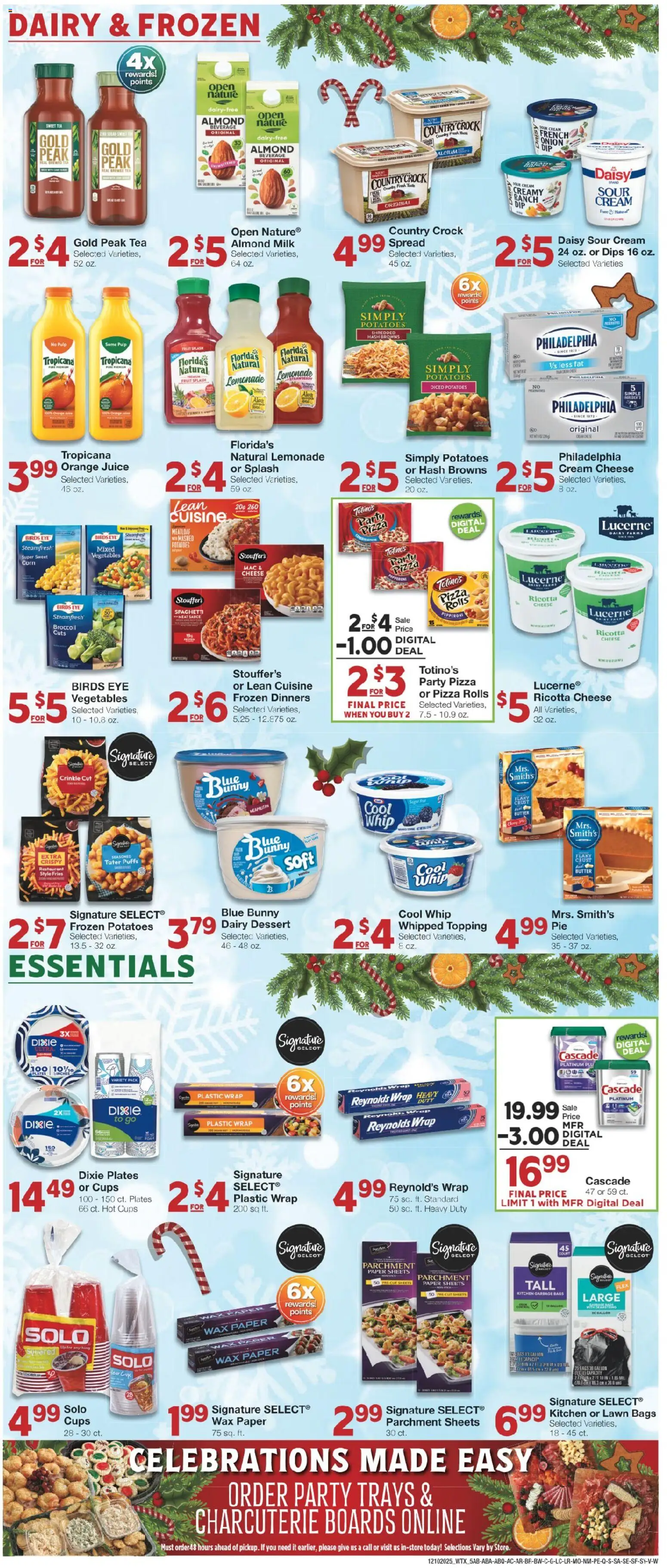 United Supermarkets Weekly Ad - valid from 09.12.2025 | Page: 5 | Products: Milk, Tea, Potatoes, Onion