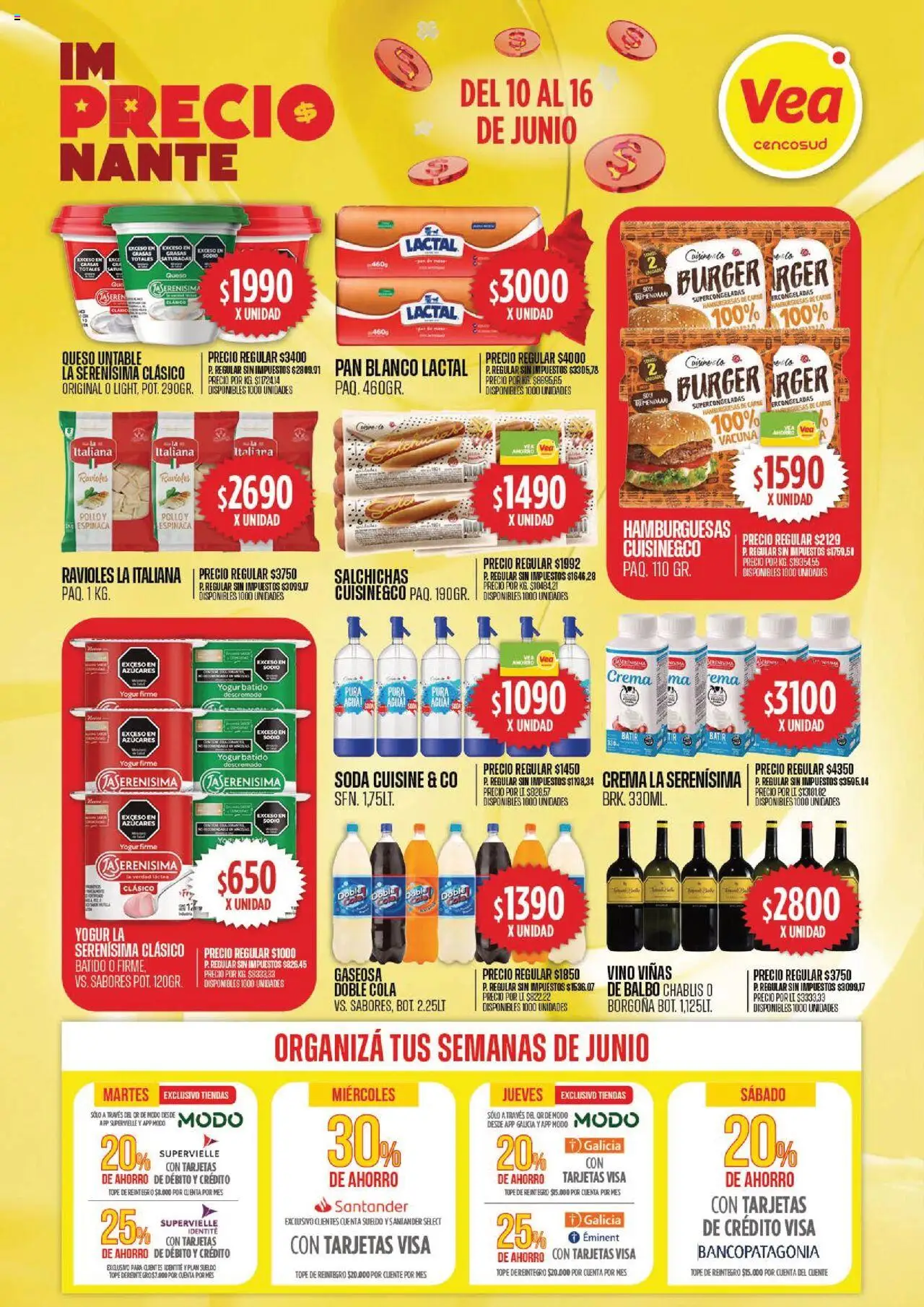 Vea - Ofertas im-precio-nante Córdoba │ válido desde el 10.06.2025 | Página: 3 | Productos: Soda, Agua, Ravioles, Crema