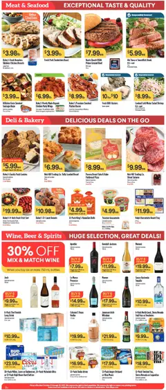 Preview of Raley's weekly ads valid from 22.10.2025 | Page: 2 | Products: Bakery, Wine, Beer, Pork