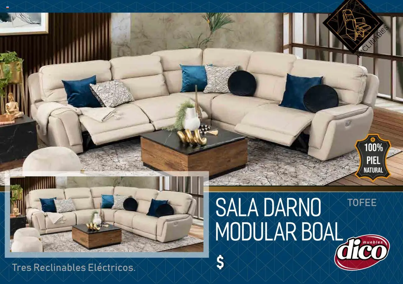 Nuevas ofertas de Muebles Dico válidas en toda la República Mexicana desde el 12.02.2025. ¡Encuentra las mejores ofertas en Muebles Dico catálogo Salas Reclinables! | Página: 24 | Productos: Modular