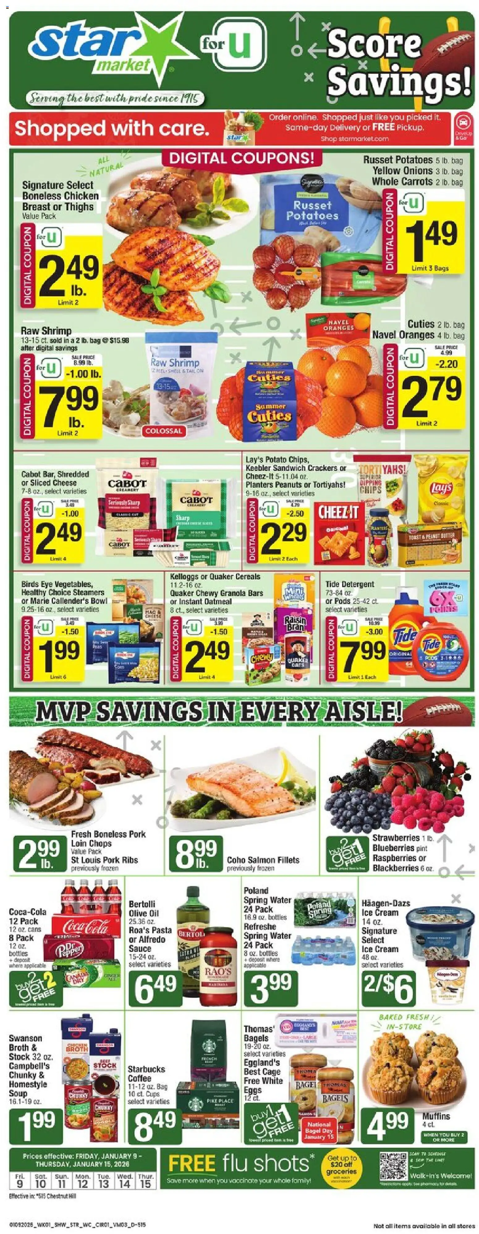 Star Market Weekly Ad - MA - valid from 09.01.2026 | Page: 1 | Products: Eggs, Coffee, Detergent, Pepper