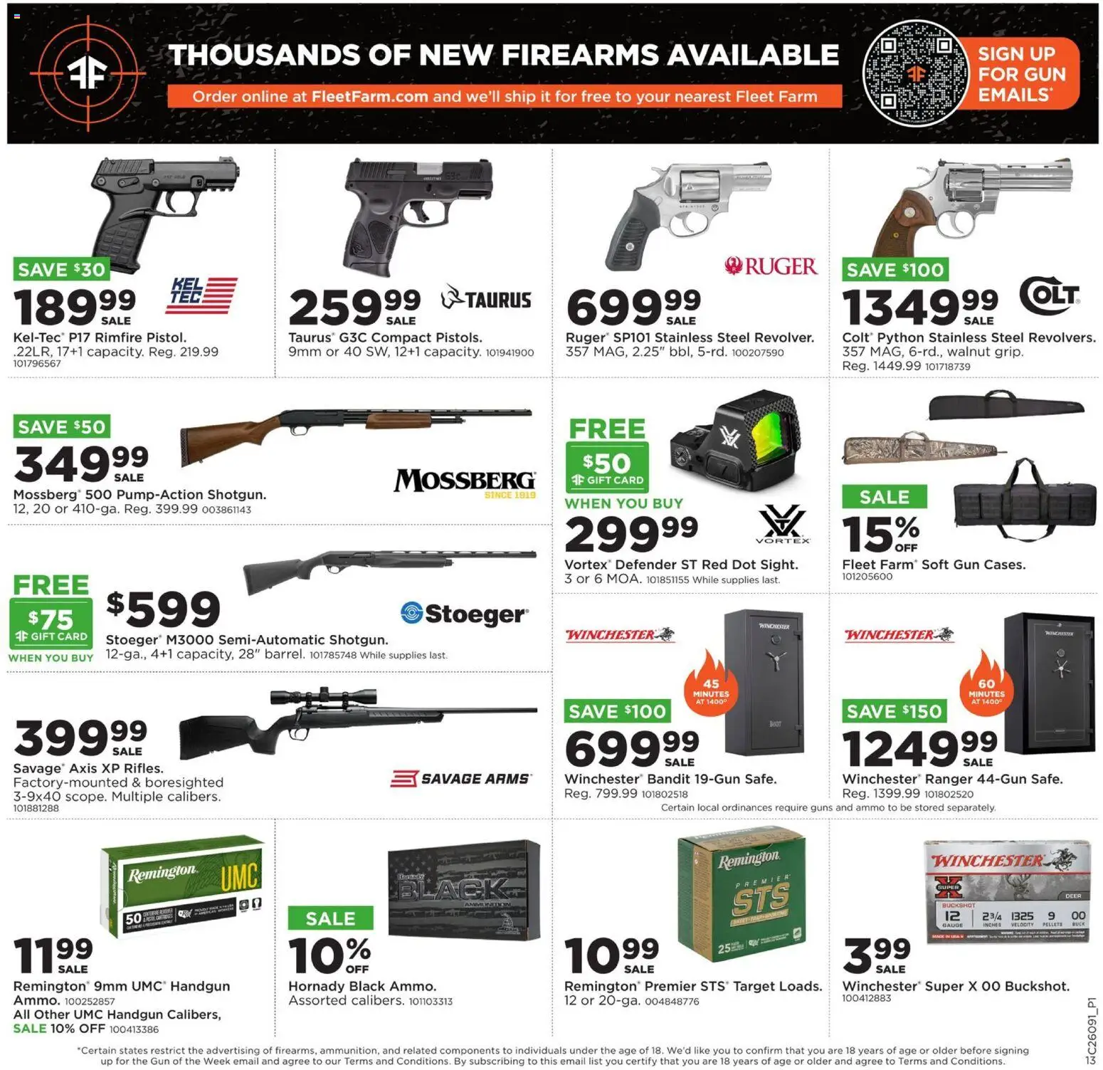 Mills Fleet Farm Weekly Ad - valid from 23.02.2026 | Page: 15 | Products: Gun, Ammo, Handgun, Rimfire